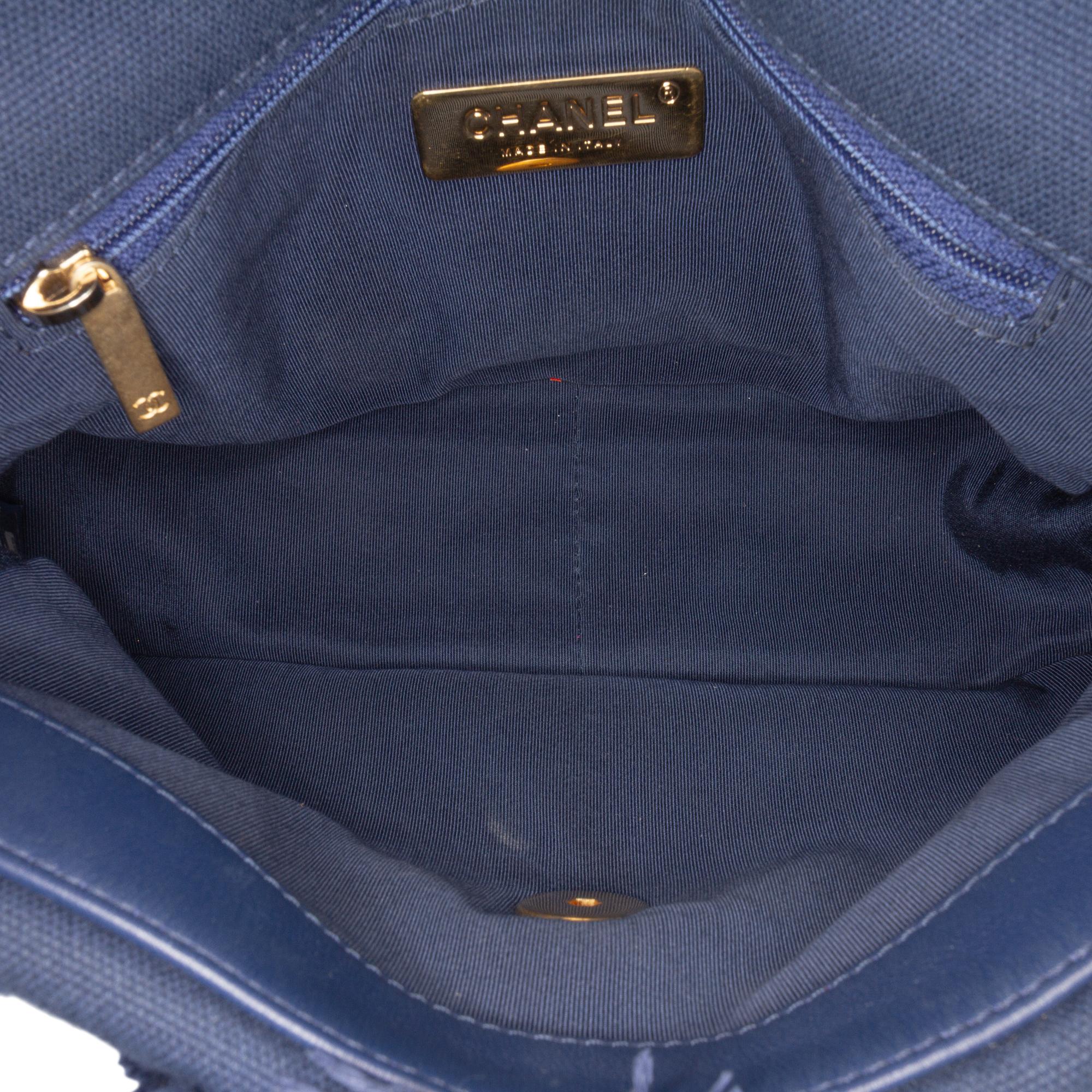 Chanel Medium Canvas and Cotton 19 Flap