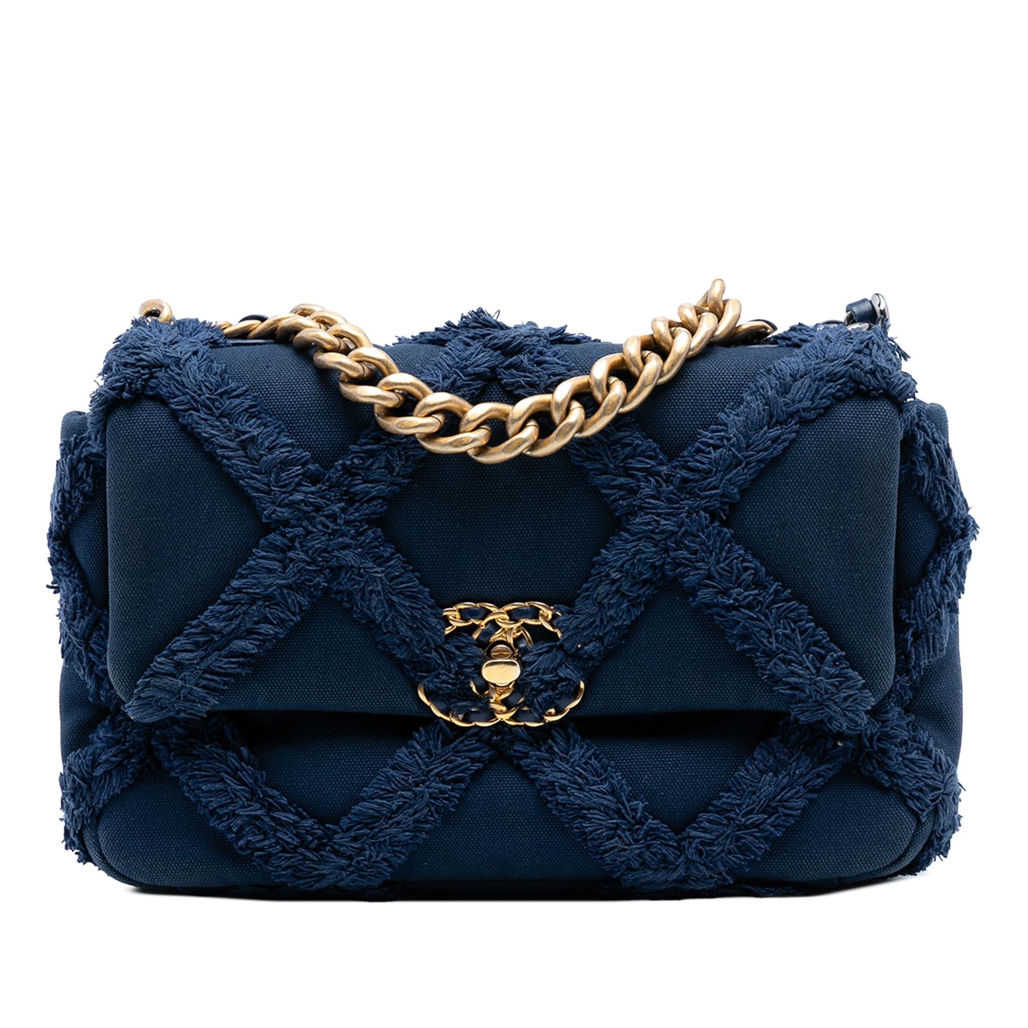 Chanel Medium Canvas and Cotton 19 Flap