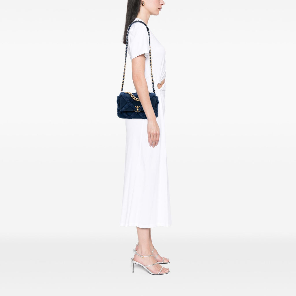 Chanel Medium Canvas and Cotton 19 Flap