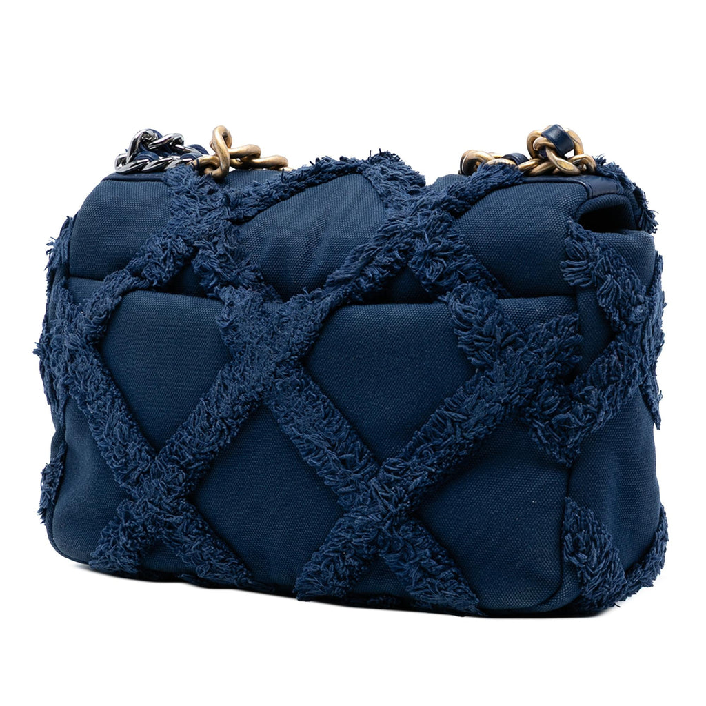 Chanel Medium Canvas and Cotton 19 Flap