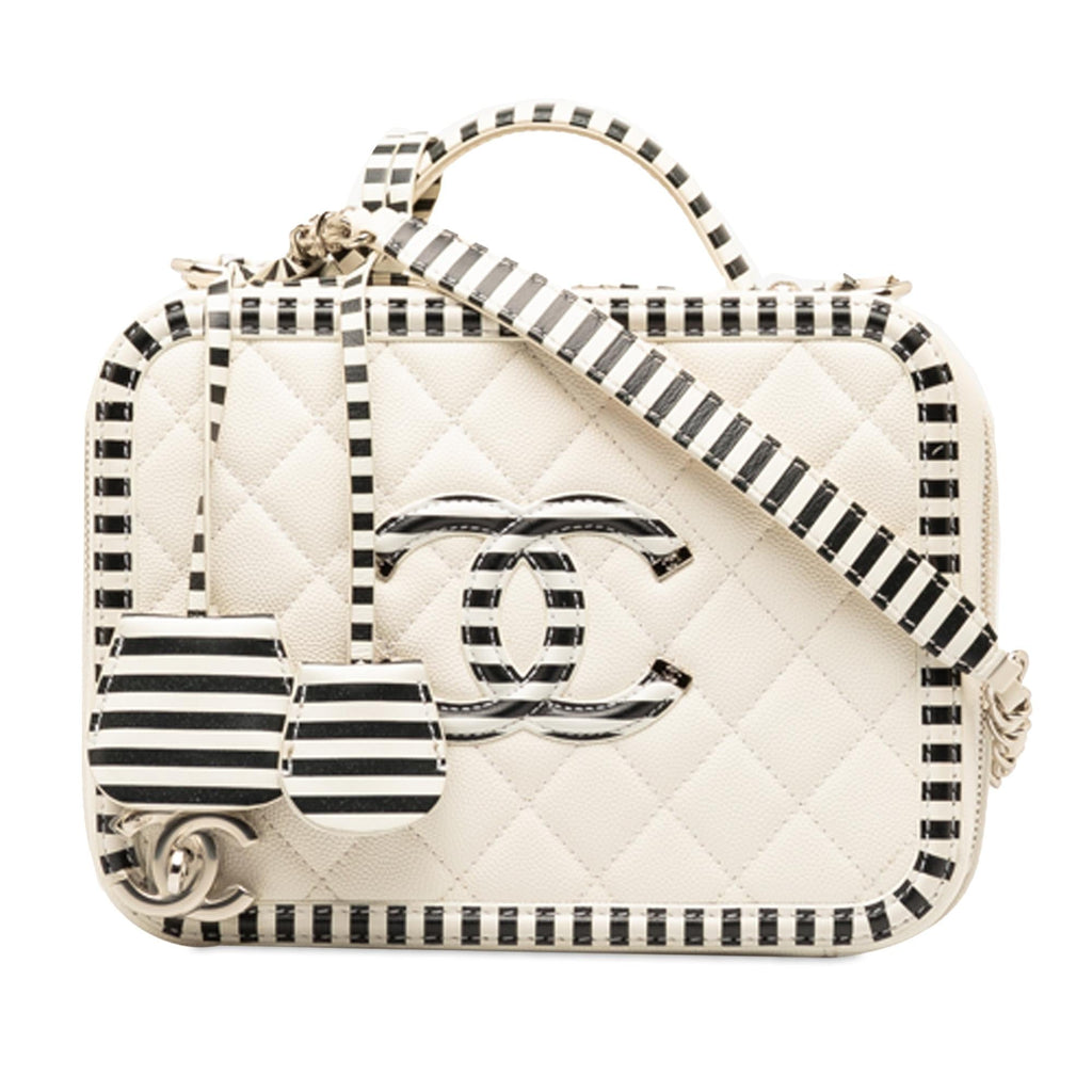 Chanel Medium Caviar CC Filigree Vanity Case (SHG-HPGDYu)