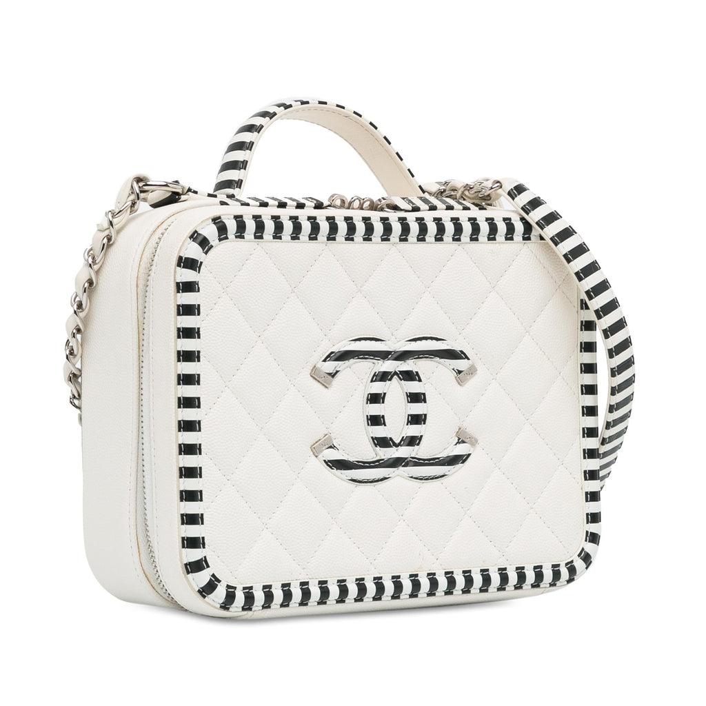 Chanel Medium Caviar CC Filigree Vanity Case (SHG-APLaSU)