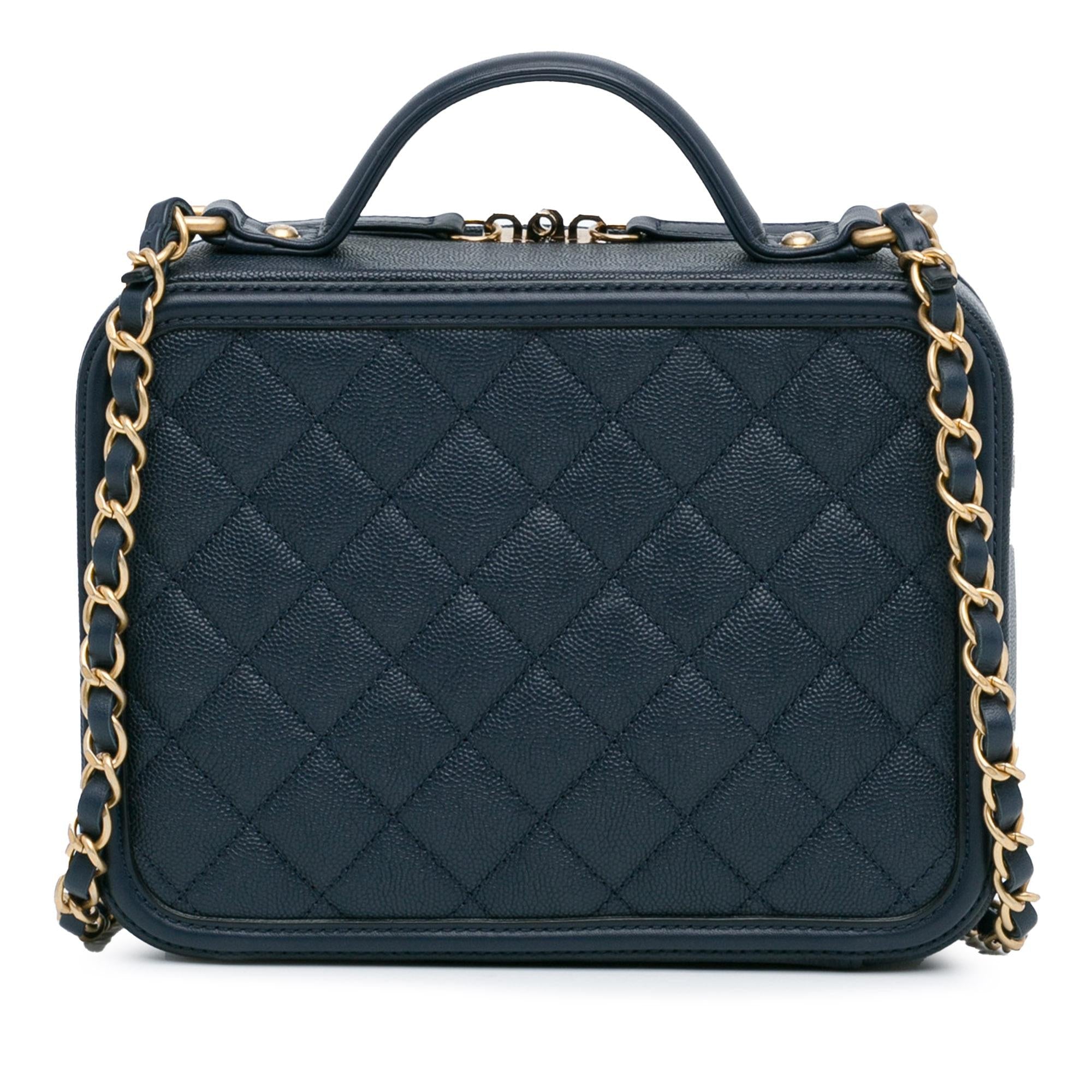 Chanel Medium Caviar CC Filigree Vanity Case (SHG-1tdpwa)