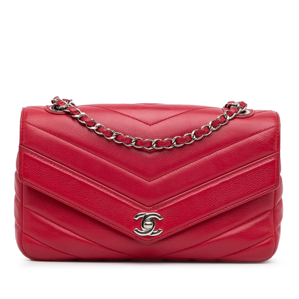Chanel Medium Caviar Chevron Data Center Envelope Flap (SHG-PZy6WX)