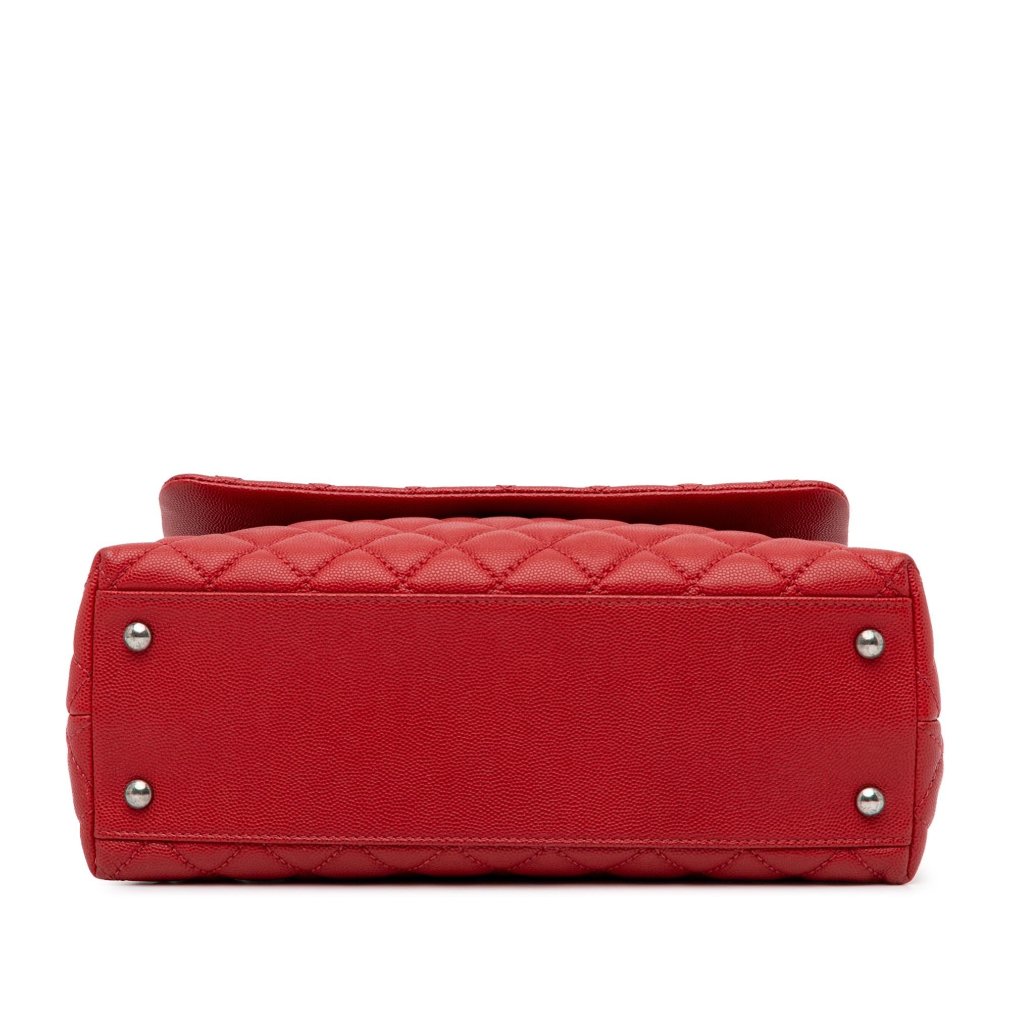 Chanel Medium Caviar Coco Top Handle Bag (SHG-spt5wK)