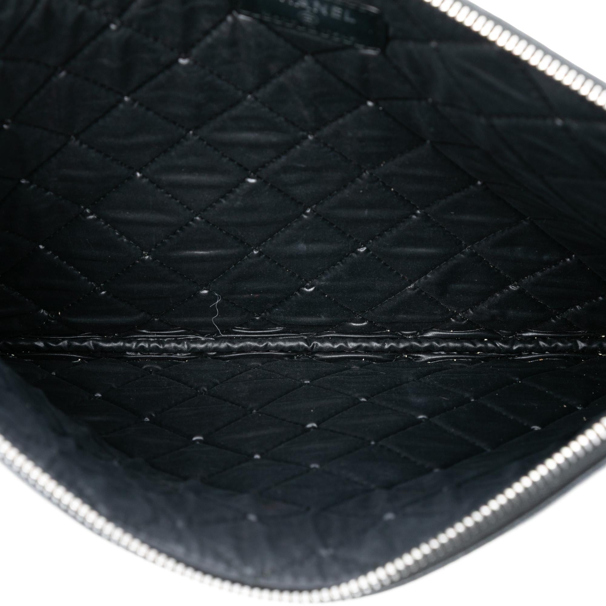 Chanel Medium Caviar Deauville Studded O Case Clutch