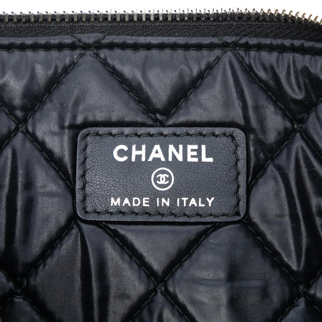 Chanel Medium Caviar Deauville Studded O Case Clutch