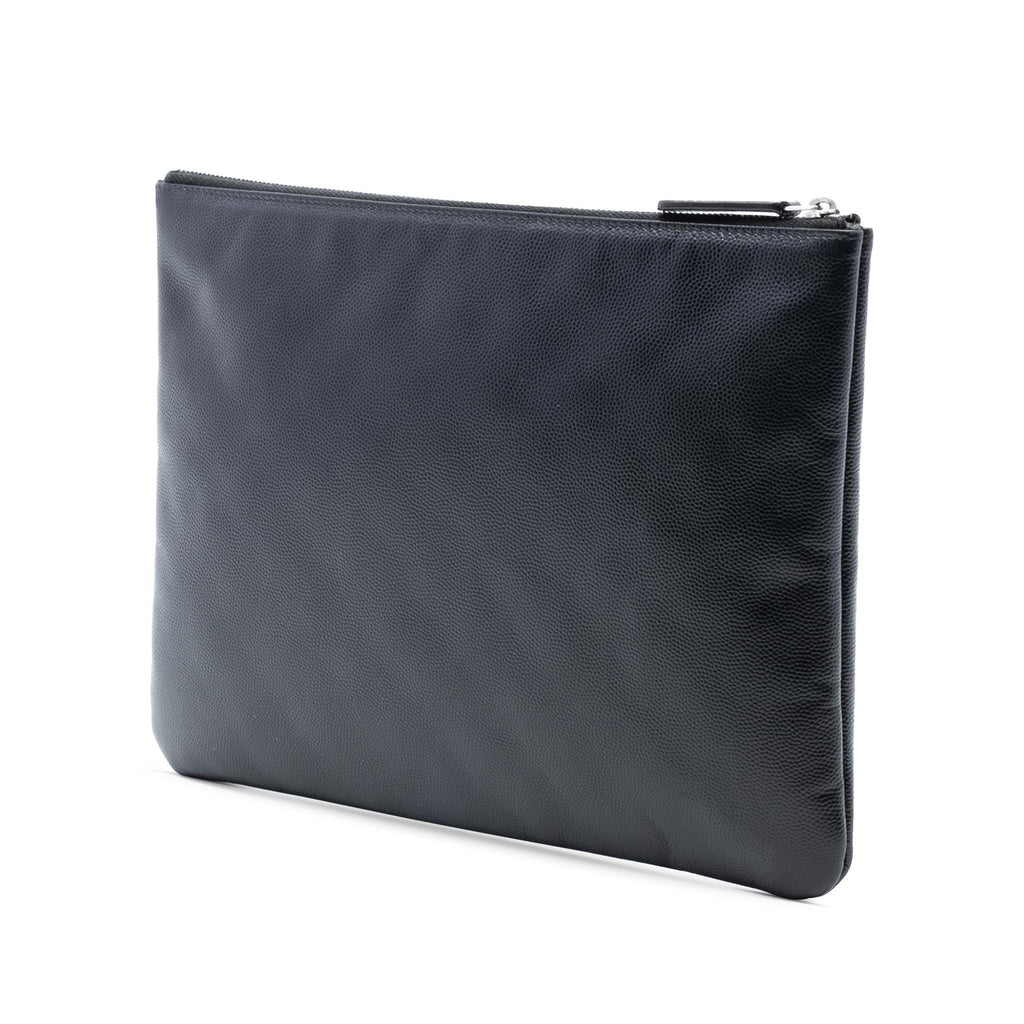 Chanel Medium Caviar Deauville Studded O Case Clutch