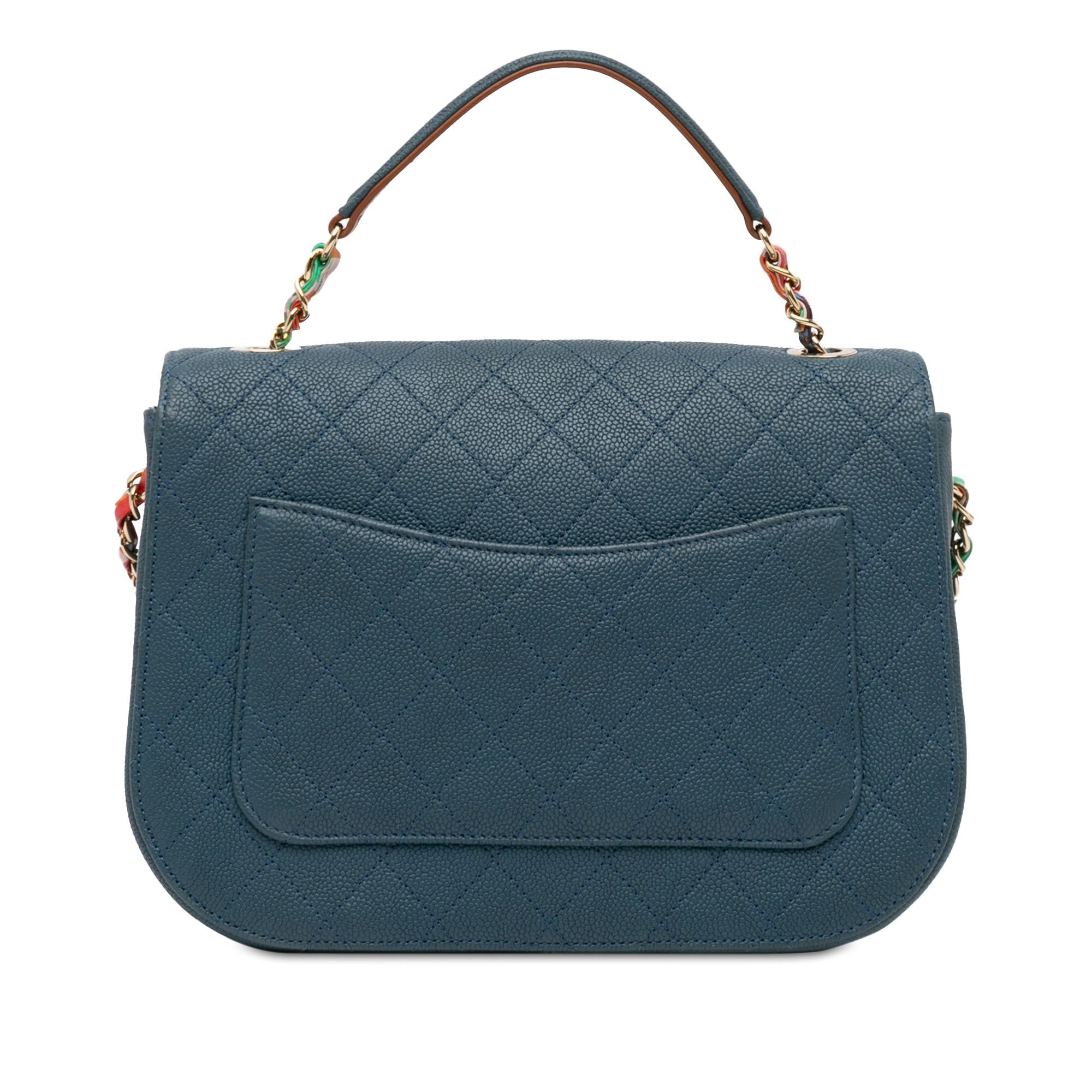 Chanel Medium Caviar Paris Cuba Thread Around Flap (SHG-iQuY2B)
