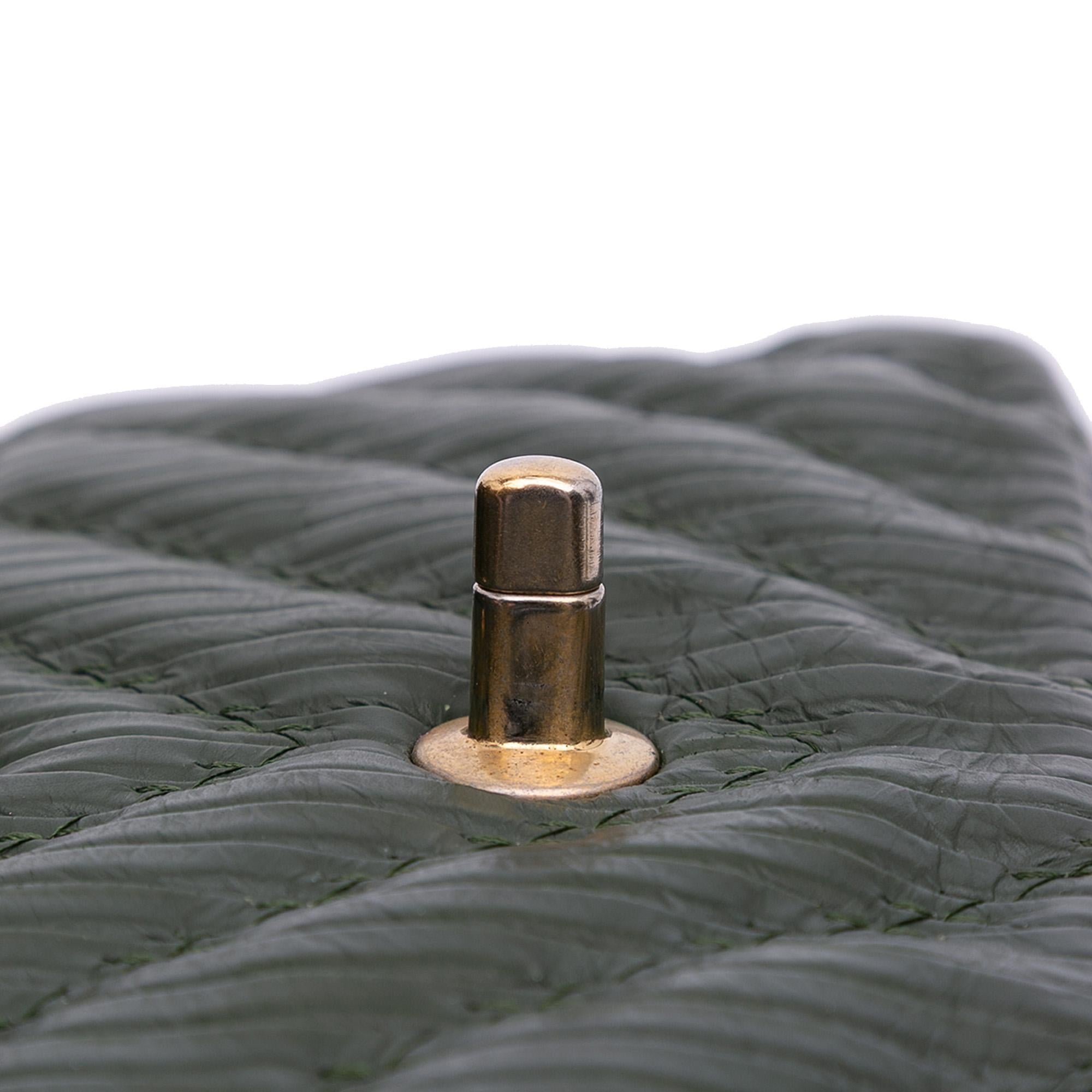 Chanel Medium Chevron Calfskin Coco Pleats Double Flap