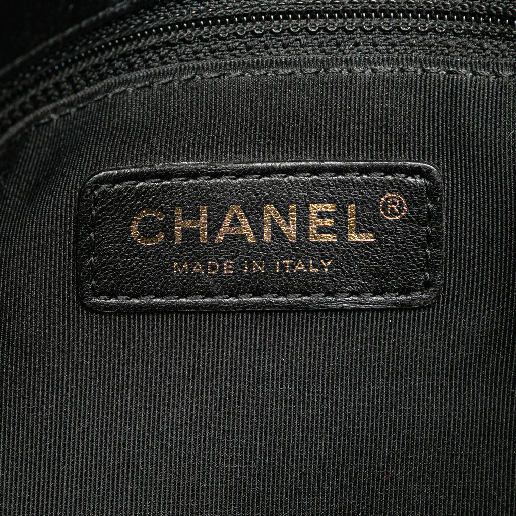 Chanel Medium Chevron Calfskin Elaphe Stitched Chic Top Handle Flap