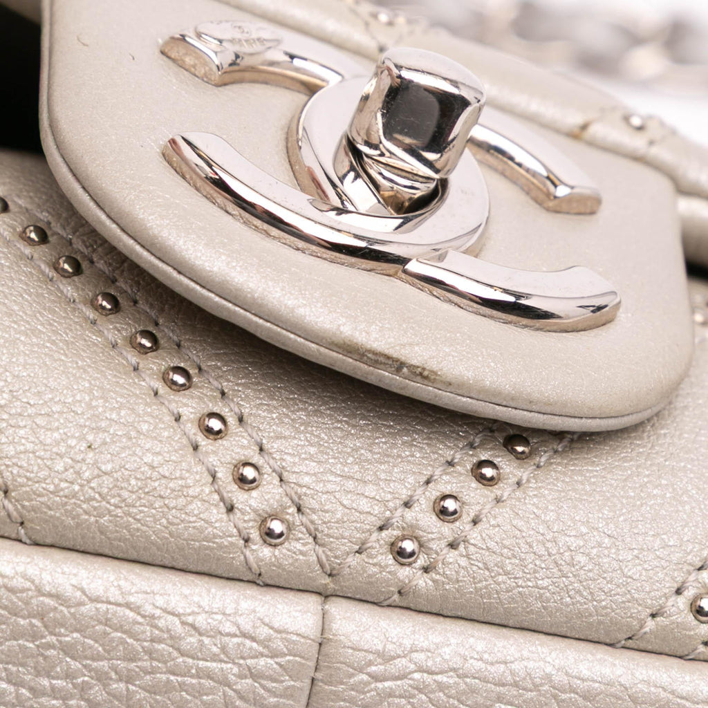 Chanel Medium Chevron Calfskin Stud Wars Flap