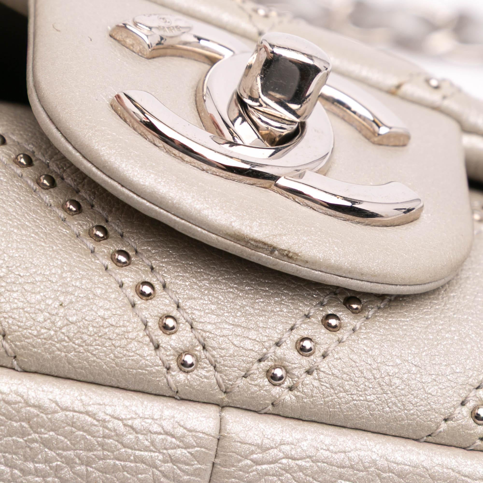 Chanel Medium Chevron Calfskin Stud Wars Flap