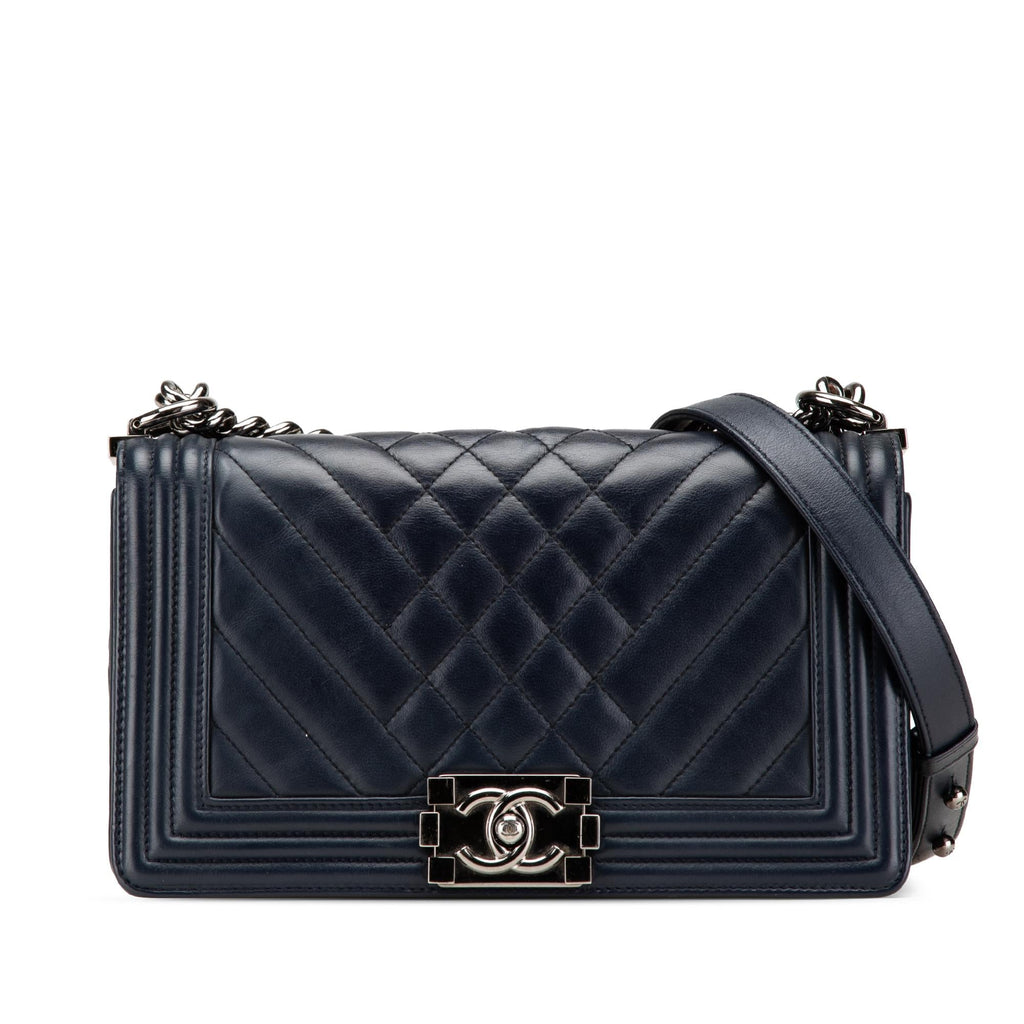 Chanel Medium Chevron Lambskin Boy Flap