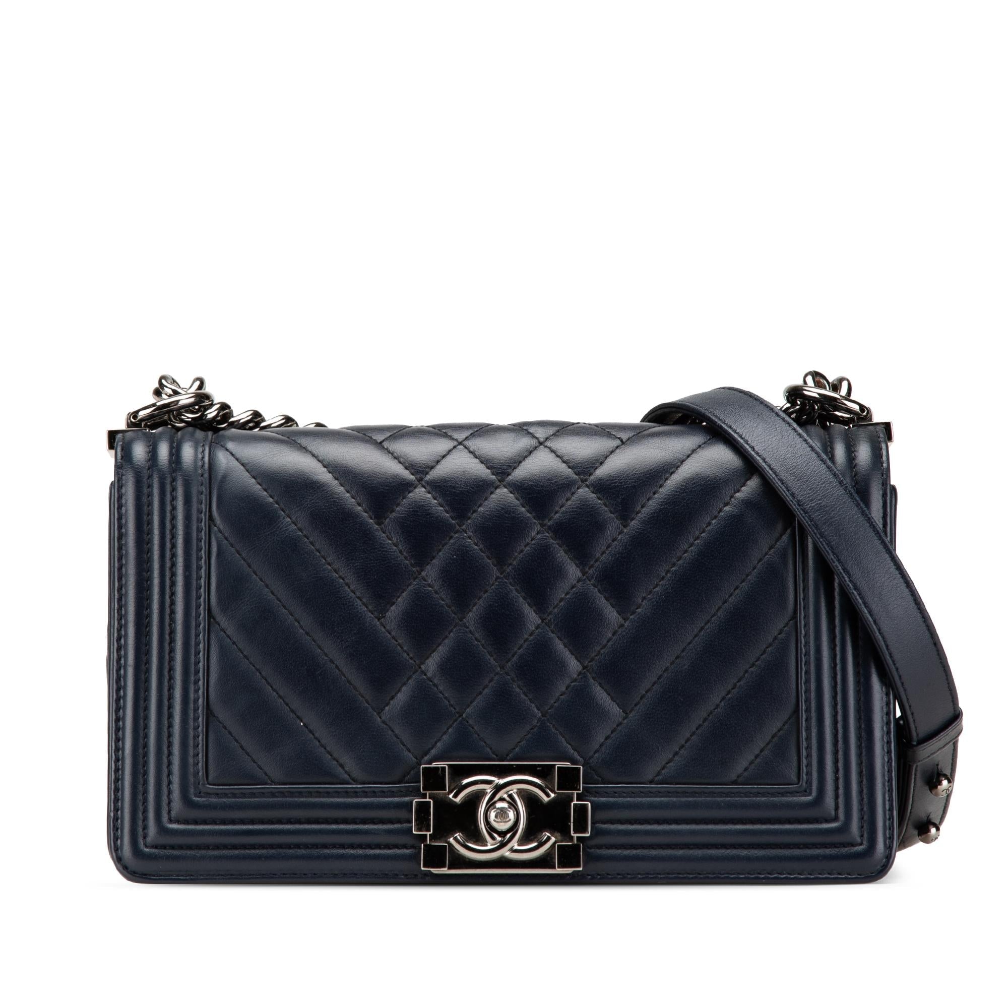 Chanel Medium Chevron Lambskin Boy Flap