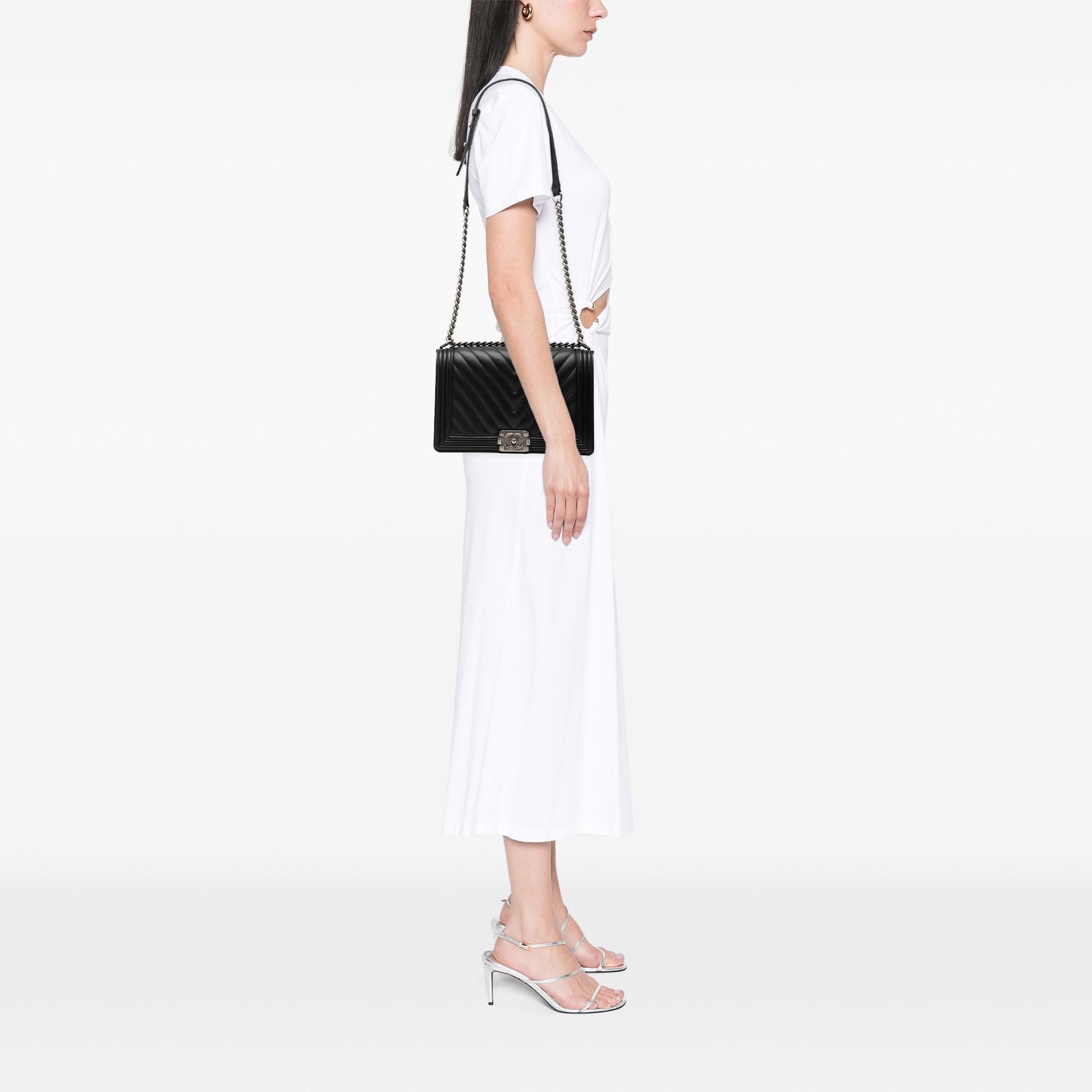 Chanel Medium Chevron Lambskin Boy Flap