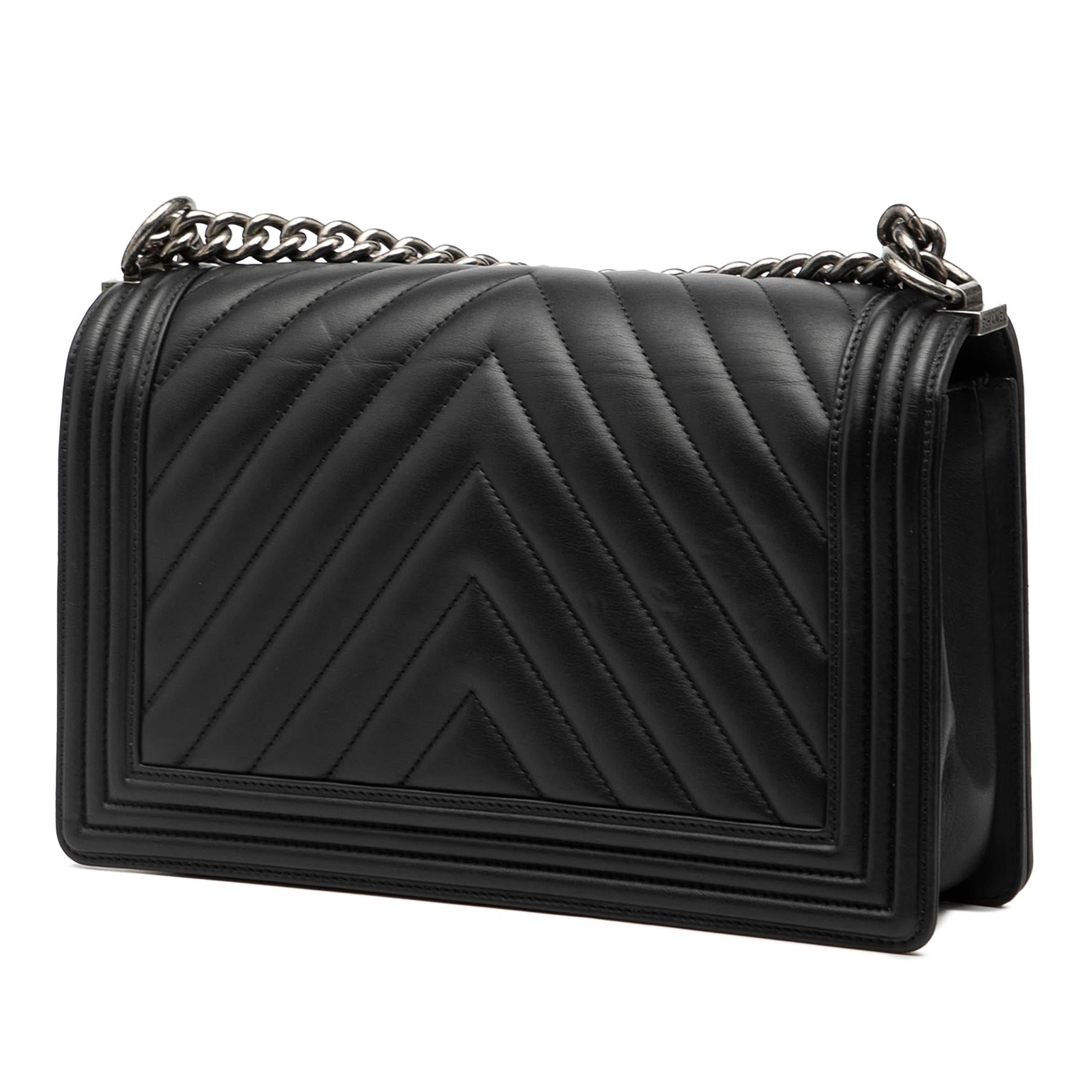 Chanel Medium Chevron Lambskin Boy Flap