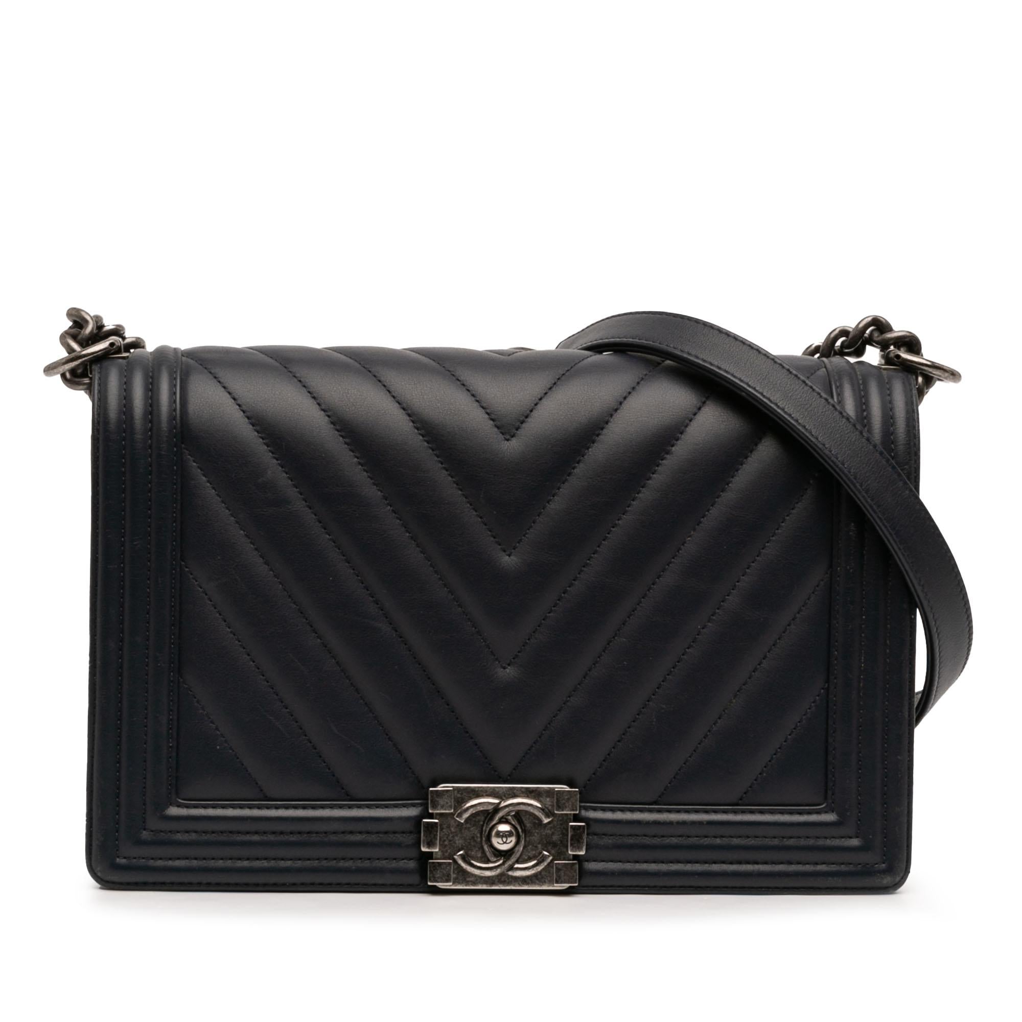 Chanel Medium Chevron Lambskin Boy Flap