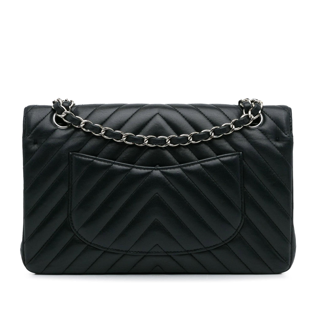 Chanel Medium Chevron Lambskin Double Flap (SHG-dzzHVL)