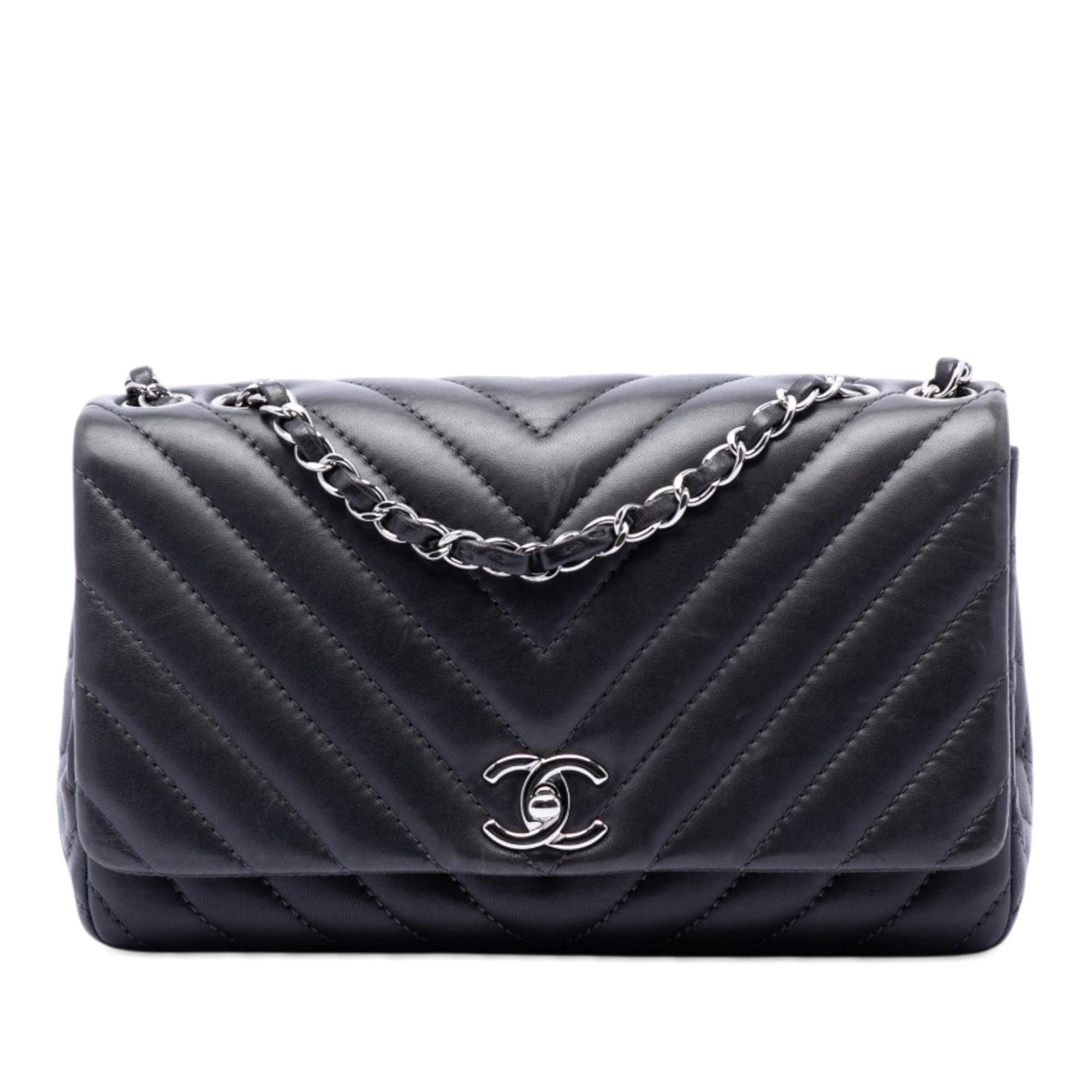 Chanel Medium Chevron Lambskin Surpique Flap