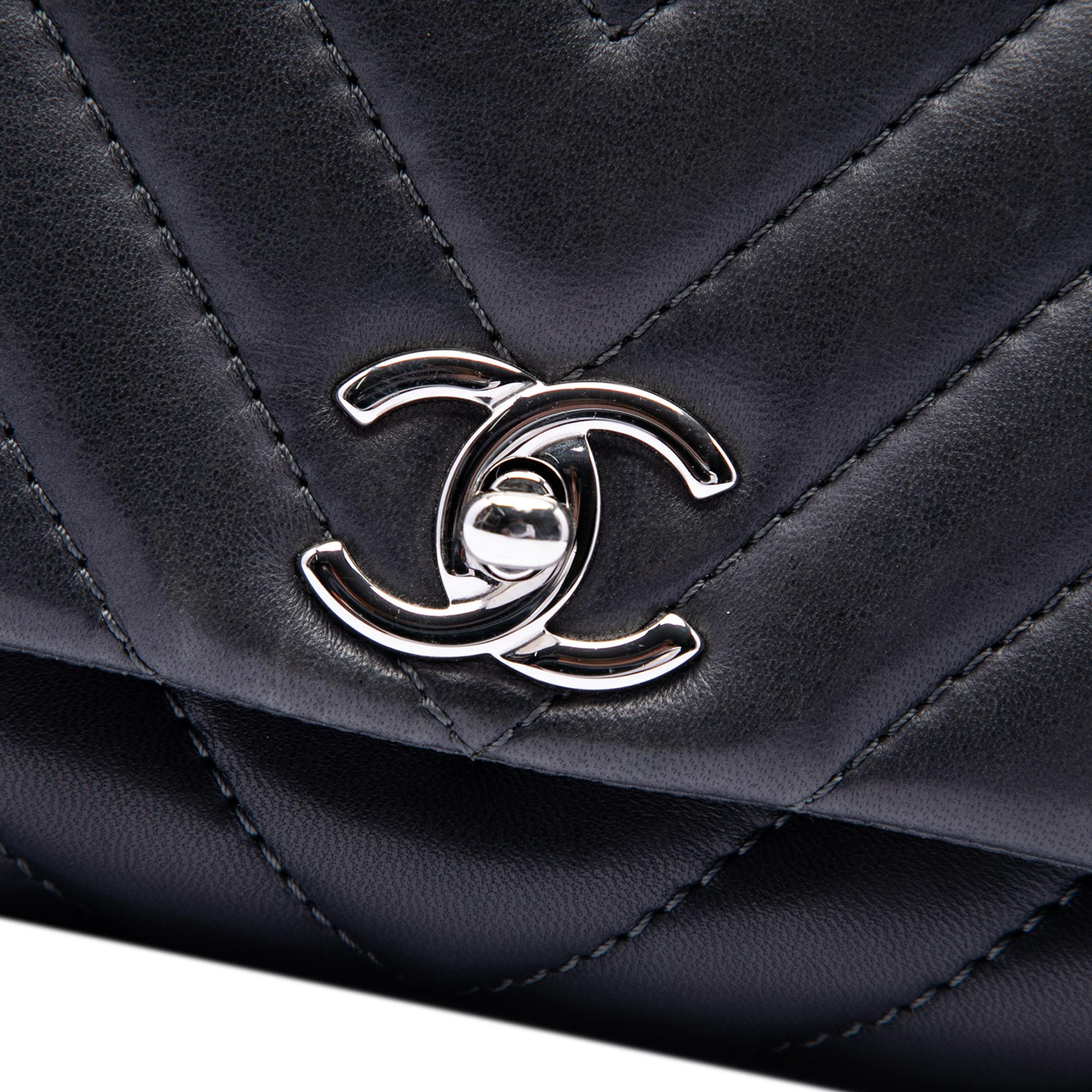 Chanel Medium Chevron Lambskin Surpique Flap
