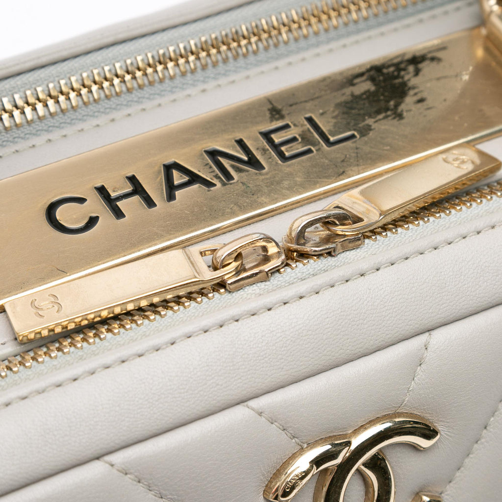 Chanel Medium Chevron Lambskin Trendy CC Bowling Bag