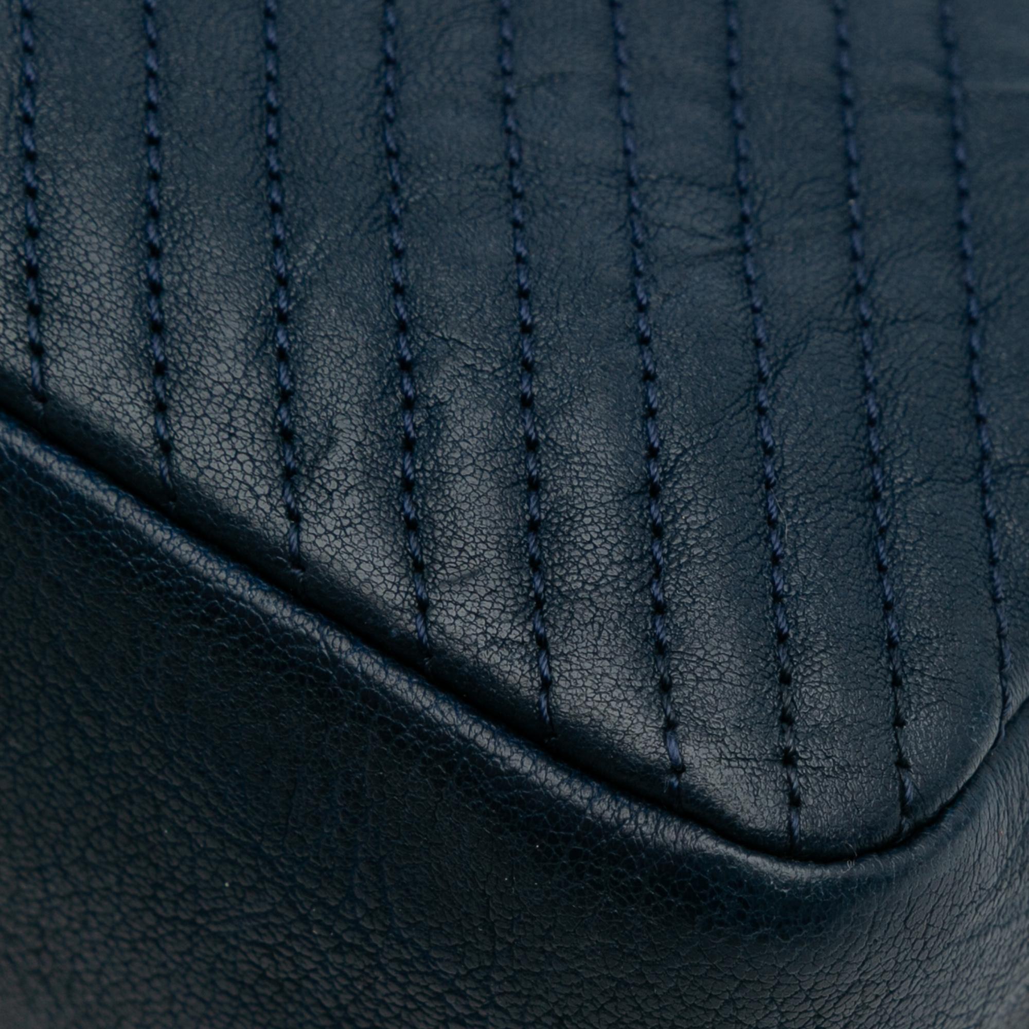 Chanel Medium Chevron Wrinkled Calfskin Medallion Charm Flap
