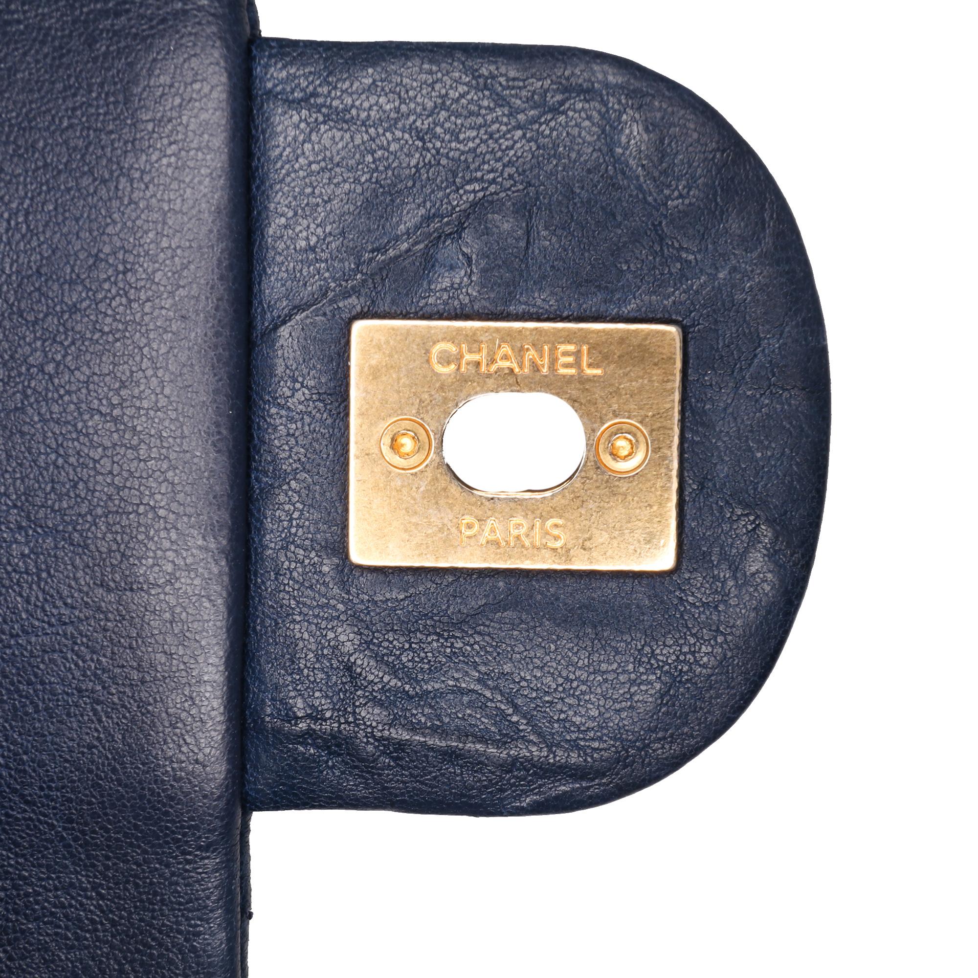 Chanel Medium Chevron Wrinkled Calfskin Medallion Charm Flap