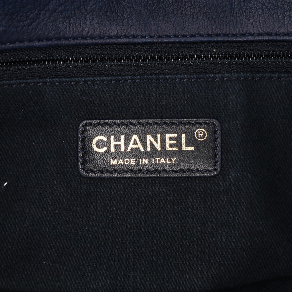 Chanel Medium Chevron Wrinkled Calfskin Medallion Charm Flap