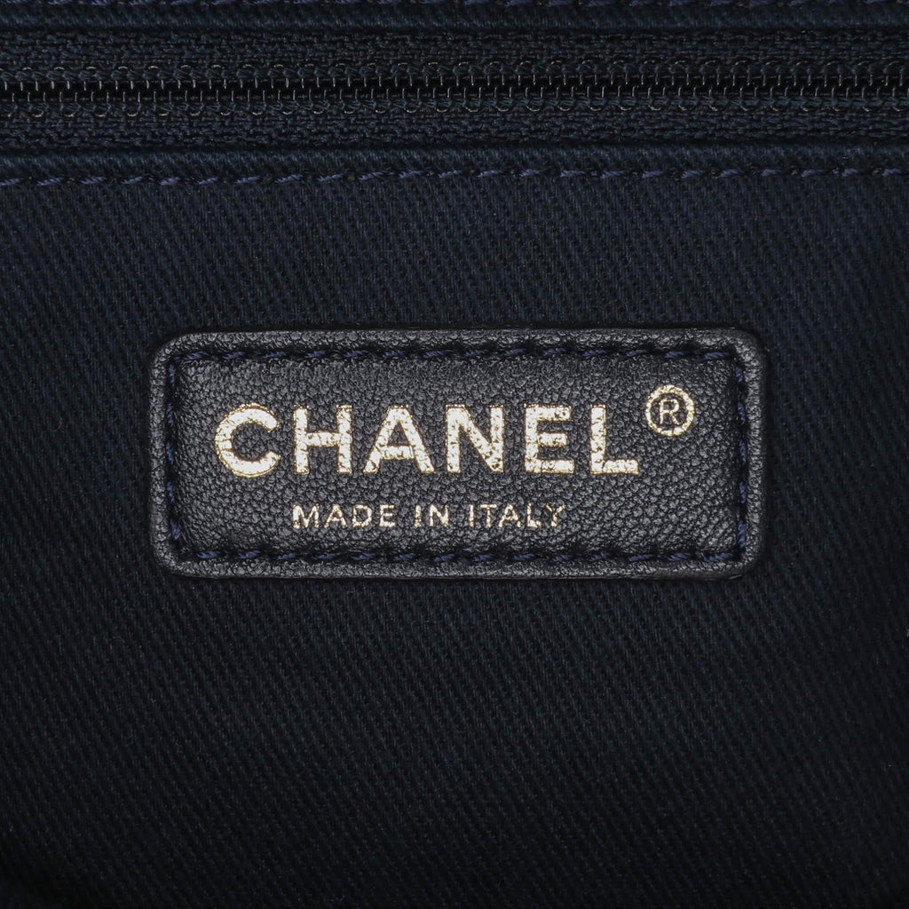 Chanel Medium Chevron Wrinkled Calfskin Medallion Charm Tote
