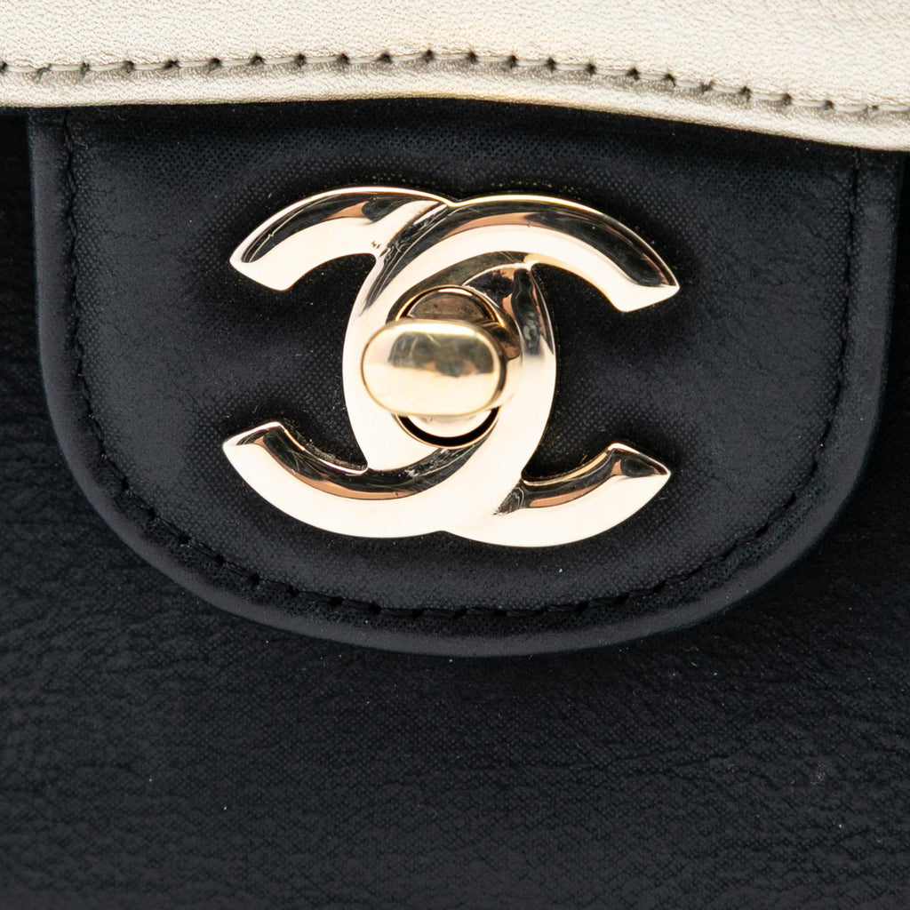 Chanel Medium Classic Bicolor Caviar Double Flap