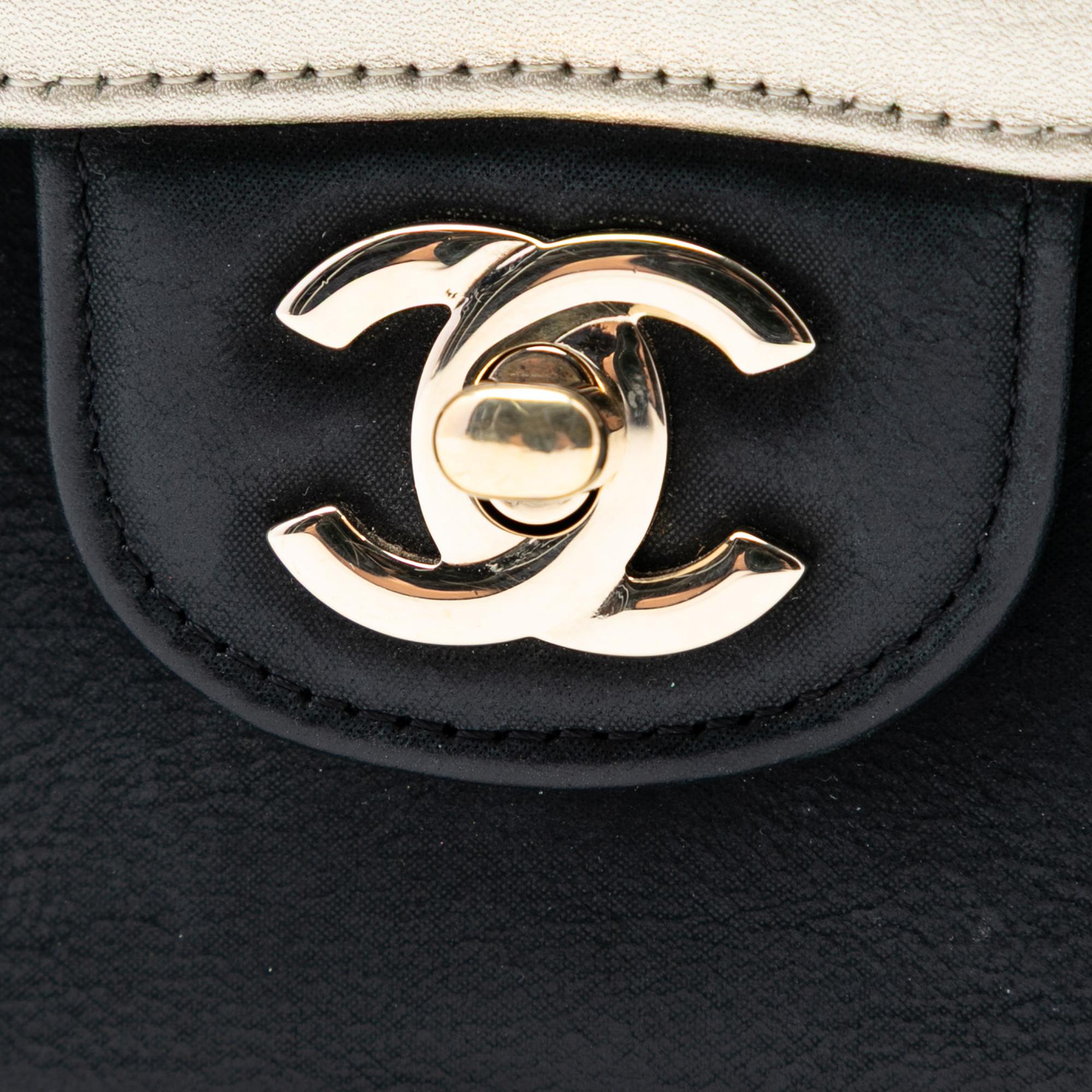 Chanel Medium Classic Bicolor Caviar Double Flap