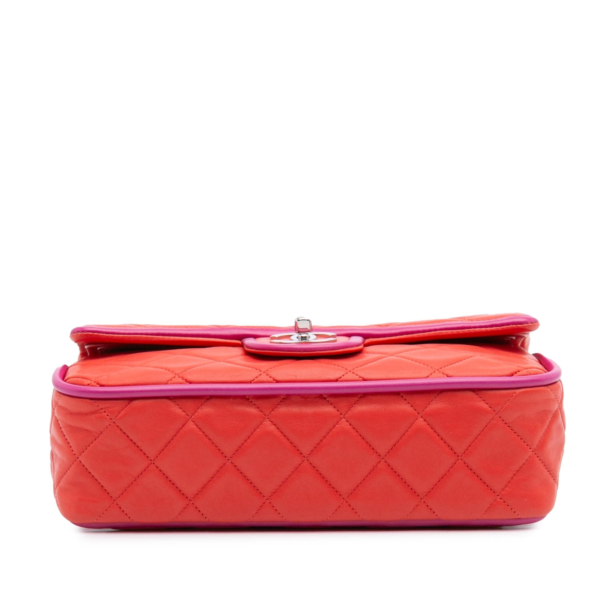 Chanel Medium Classic Bicolor Lambskin Double Flap