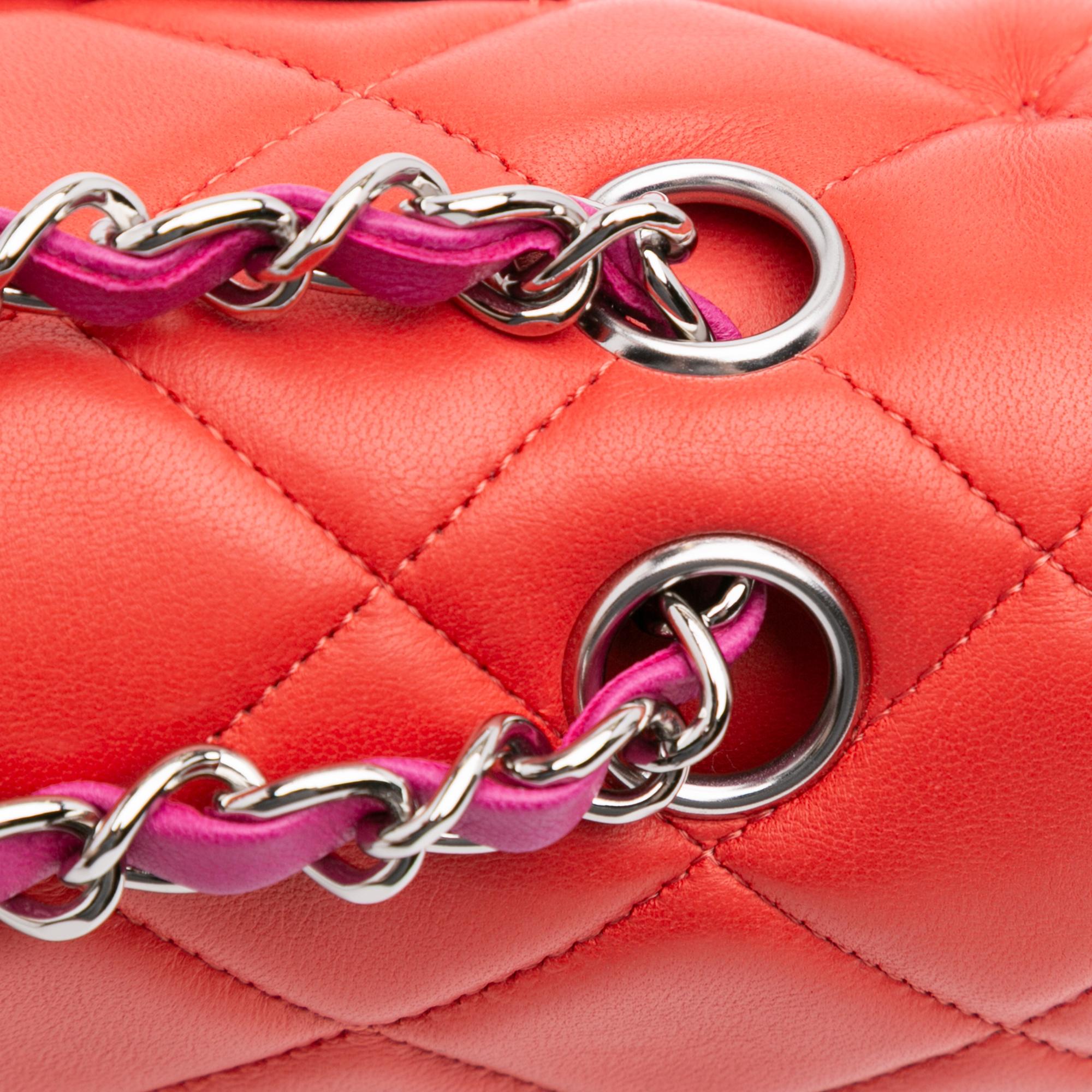 Chanel Medium Classic Bicolor Lambskin Double Flap