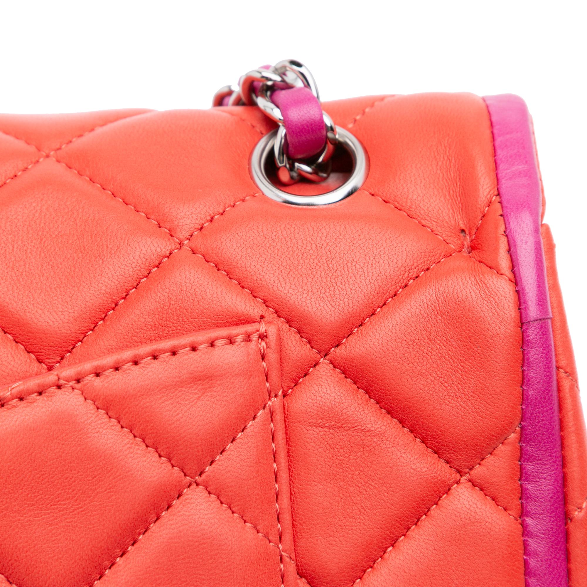 Chanel Medium Classic Bicolor Lambskin Double Flap
