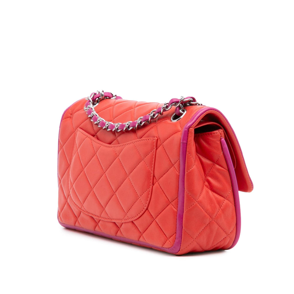 Chanel Medium Classic Bicolor Lambskin Double Flap