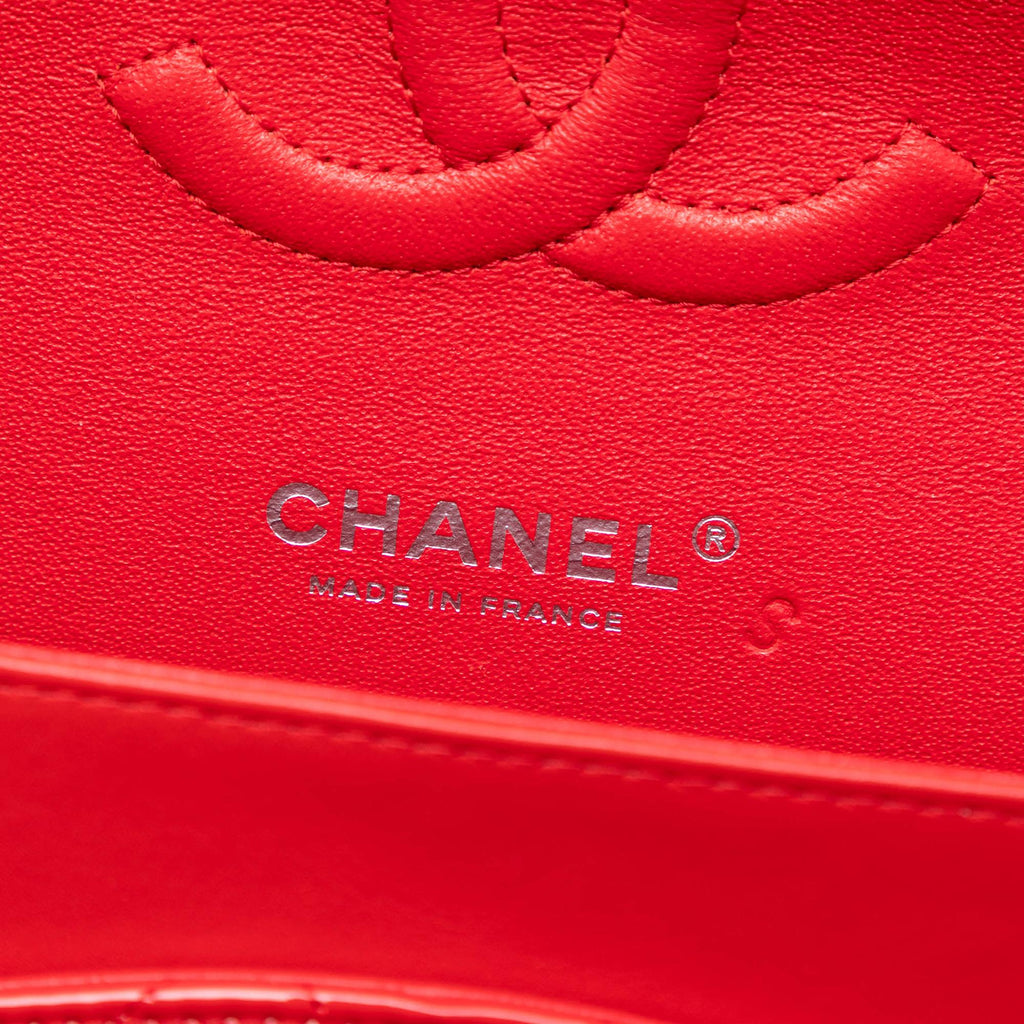 Chanel Medium Classic Bicolor Patent Double Flap