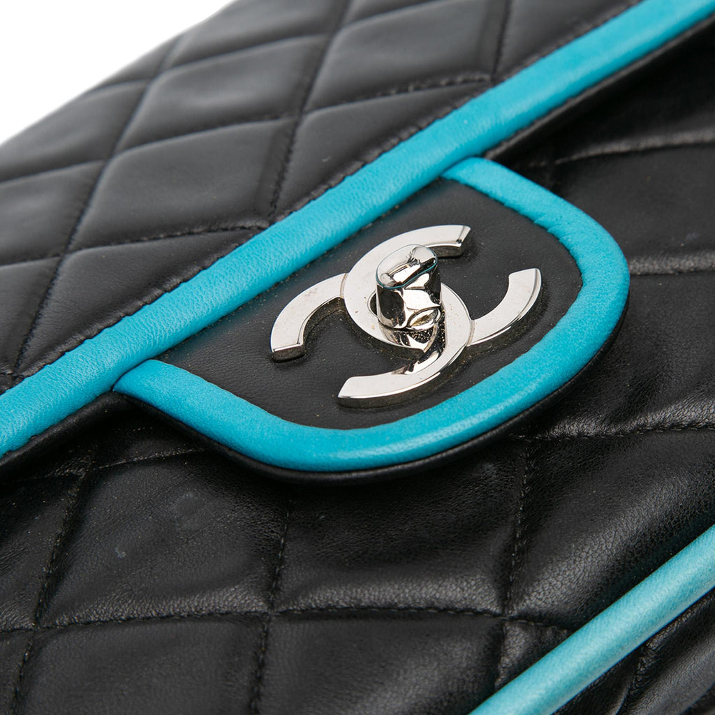 Chanel Medium Classic Bicolor Quilted Lambskin Double Flap