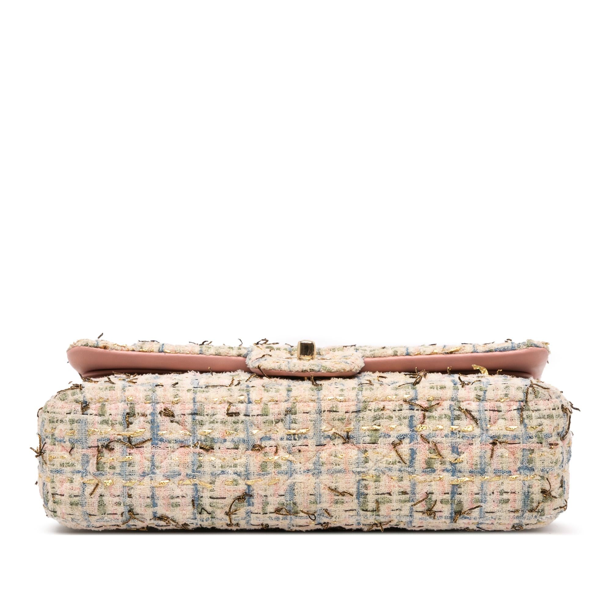 Chanel Medium Classic Boucle Tweed Double Flap