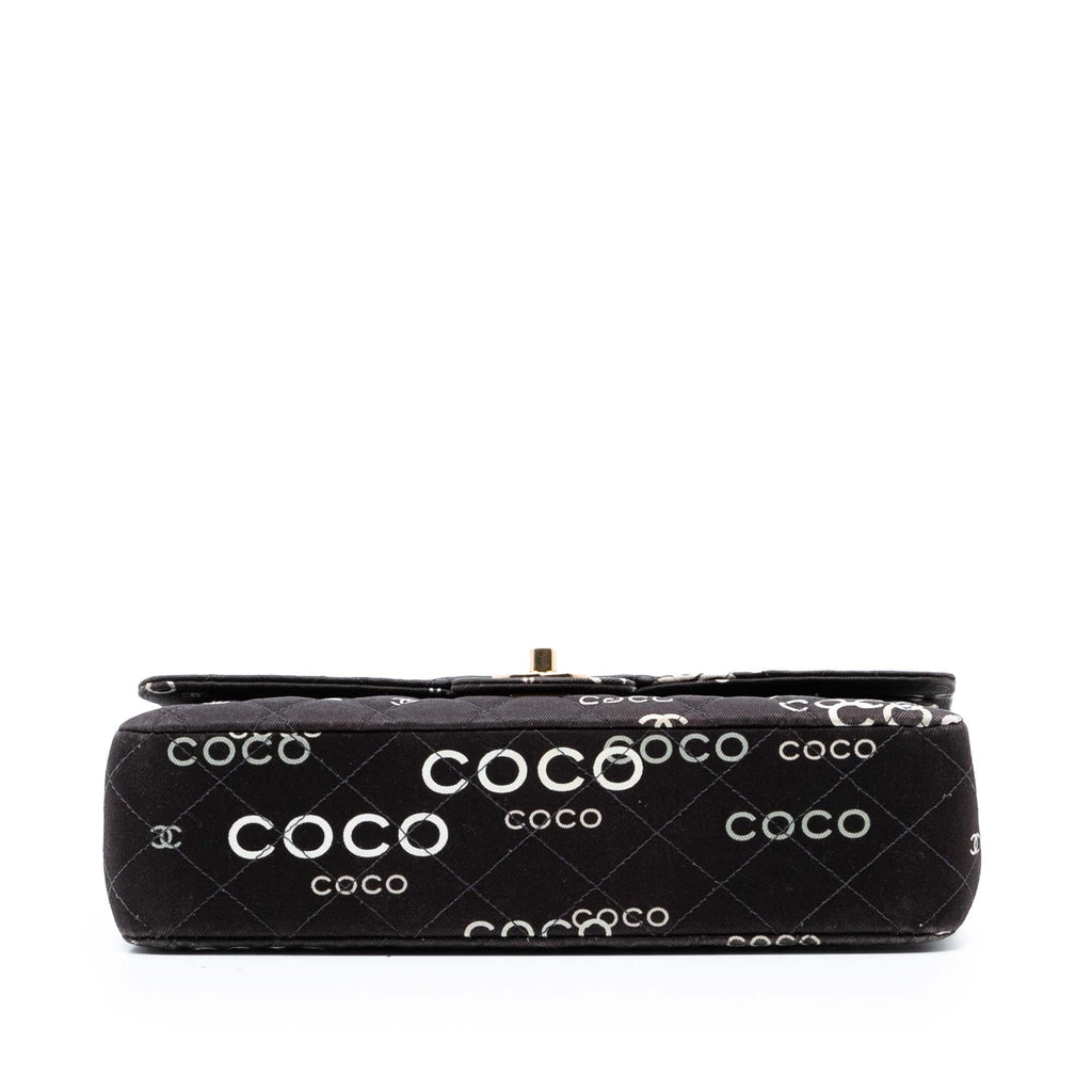 Chanel Medium Classic Canvas Coco Print Double Flap