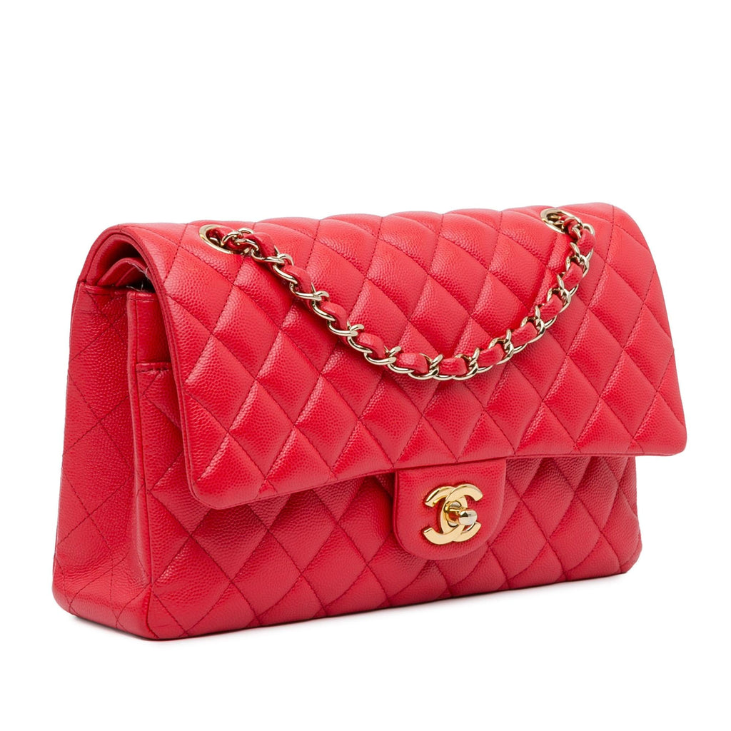 Chanel Medium Classic Caviar Double Flap (SHG-Pe4Lry)