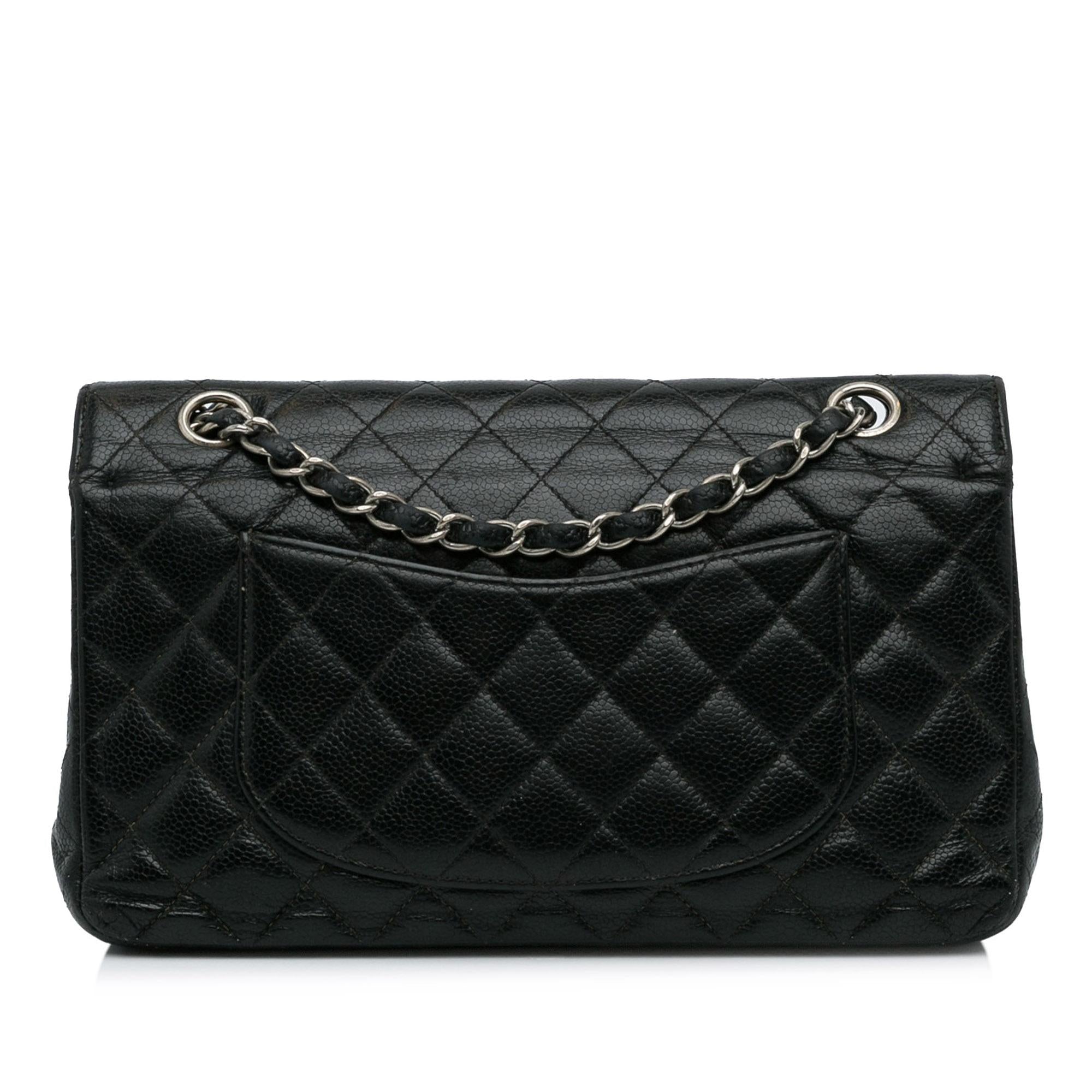Chanel Medium Classic Caviar Double Flap (SHG-WNK0ZG)