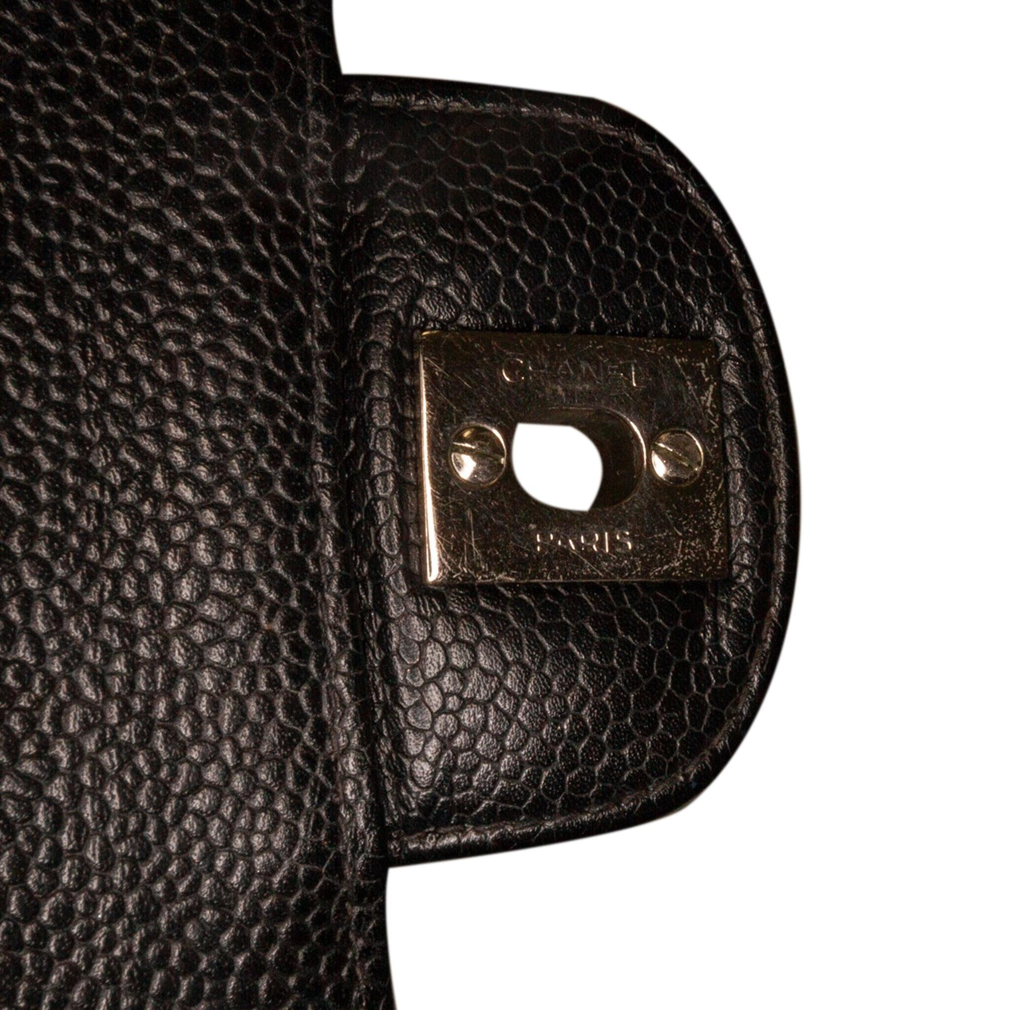 Chanel Medium Classic Caviar Double Flap (SHG-WNK0ZG)