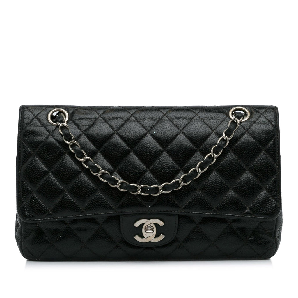 Chanel Medium Classic Caviar Double Flap (SHG-WNK0ZG)