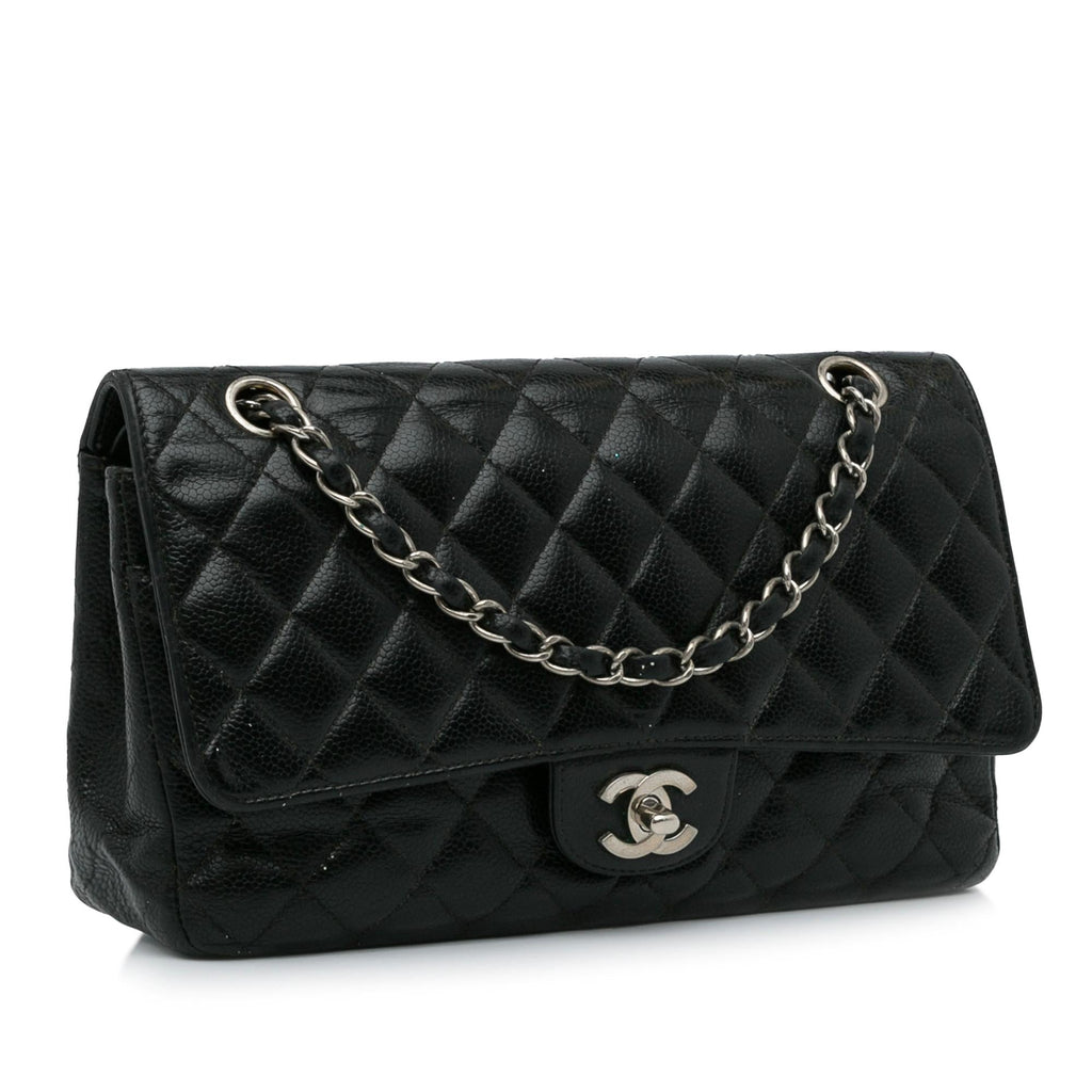 Chanel Medium Classic Caviar Double Flap (SHG-WNK0ZG)