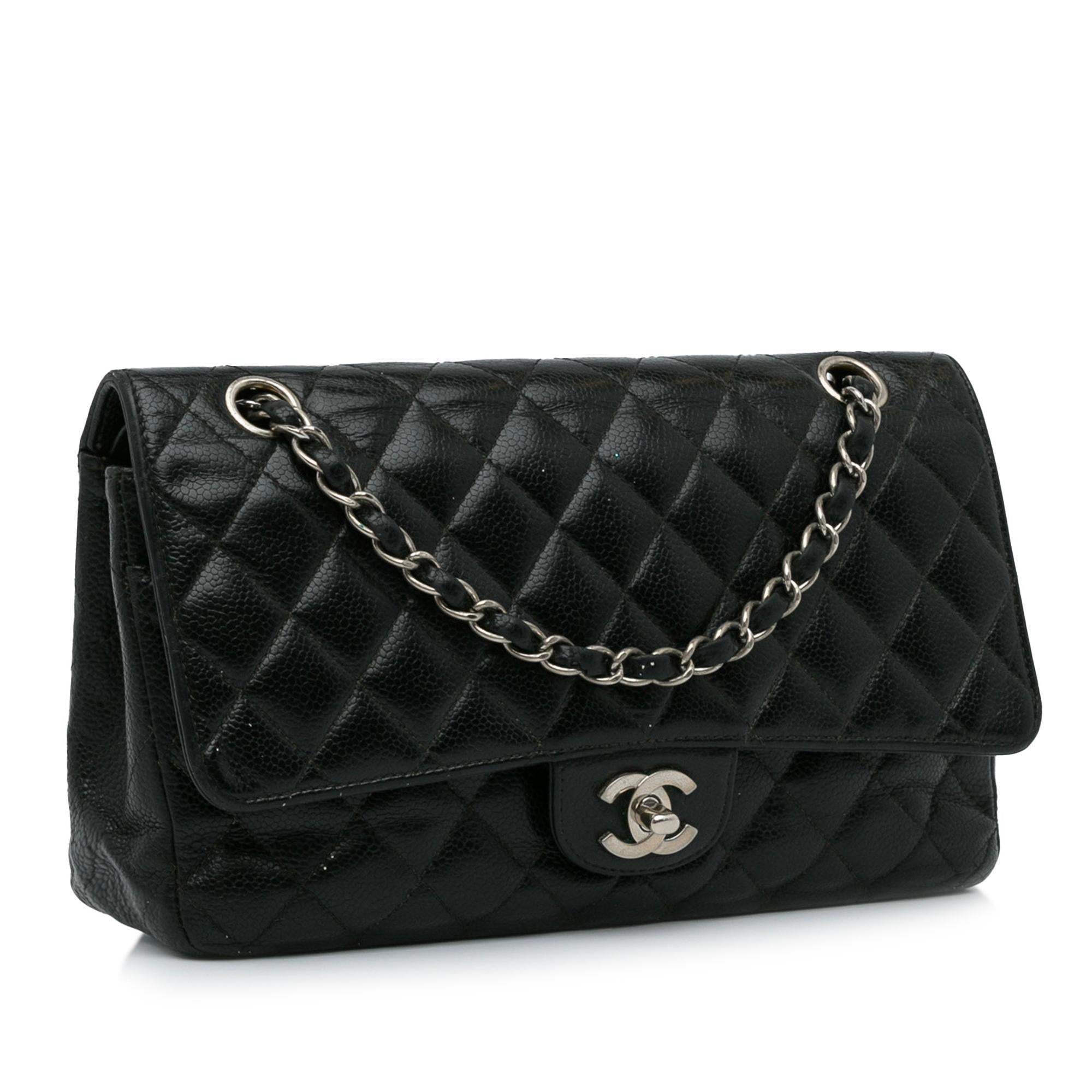 Chanel Medium Classic Caviar Double Flap (SHG-WNK0ZG)