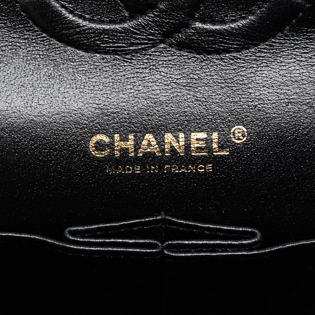 Chanel Medium Classic Chevron Calfskin Pleated Double Flap