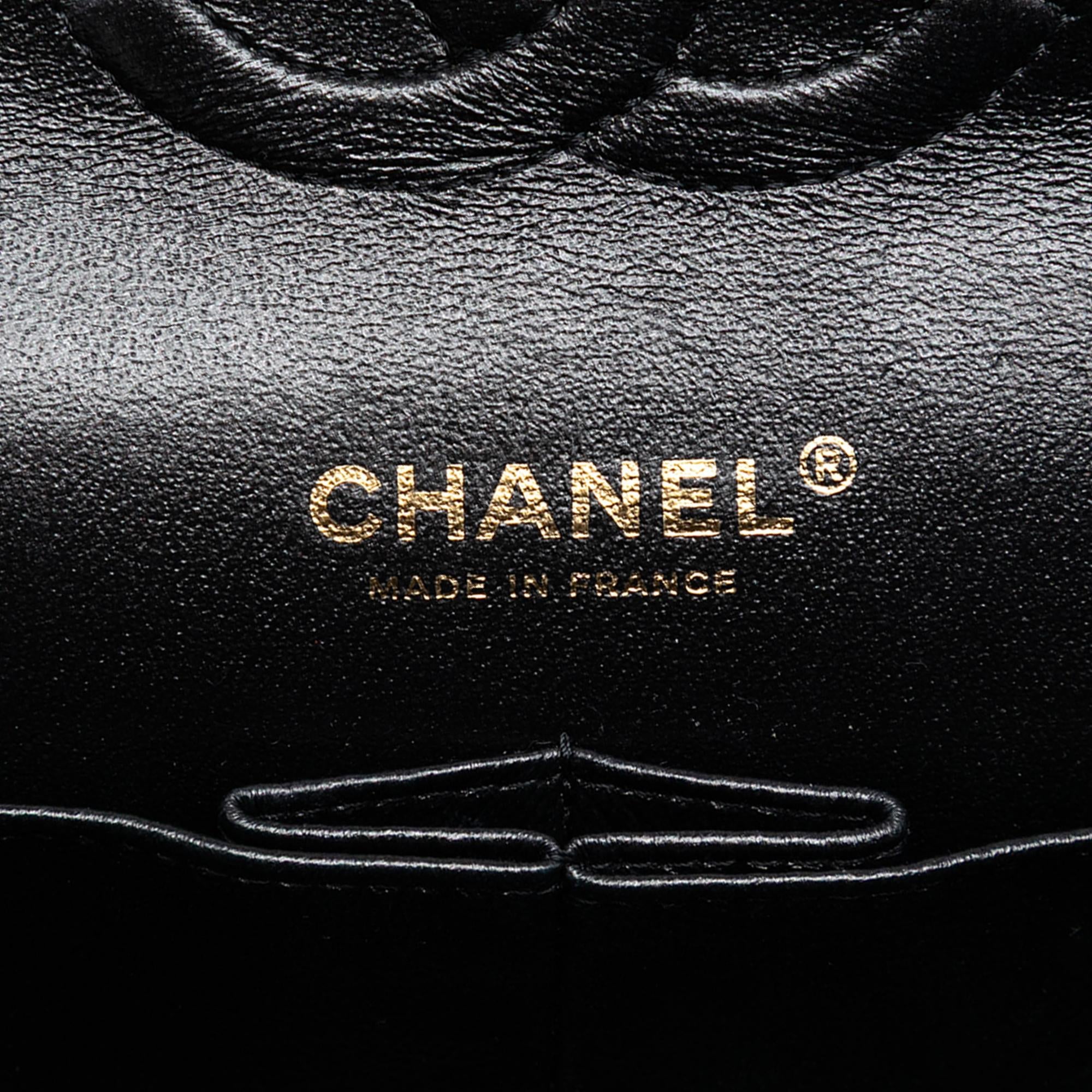 Chanel Medium Classic Chevron Calfskin Pleated Double Flap