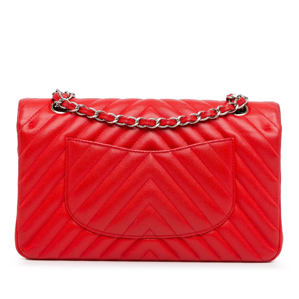 Chanel Medium Classic Chevron Caviar Double Flap (SHG-Cx8LmL)