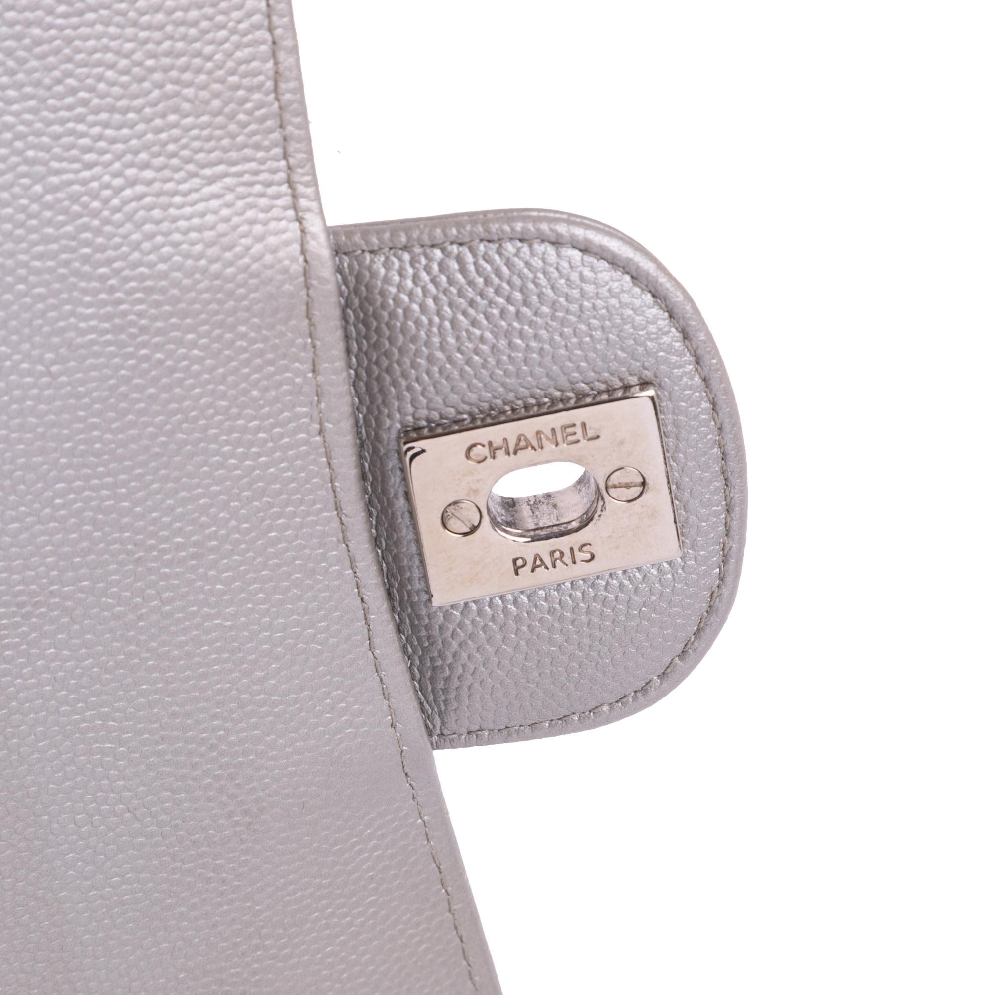 Chanel Medium Classic Chevron Caviar Double Flap